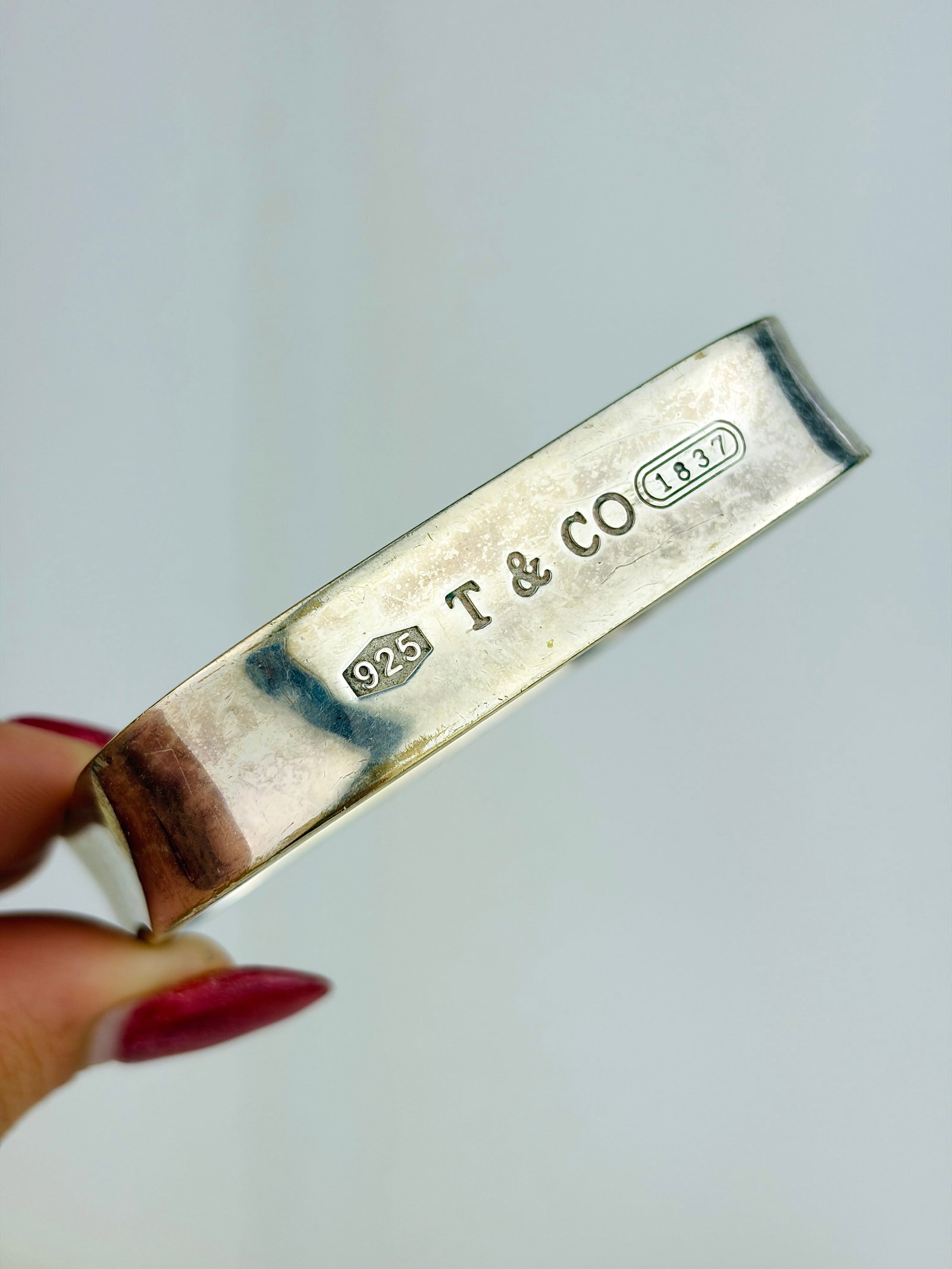 Vintage Sterling Silver Tiffany & Co Square Bangle Bracelet