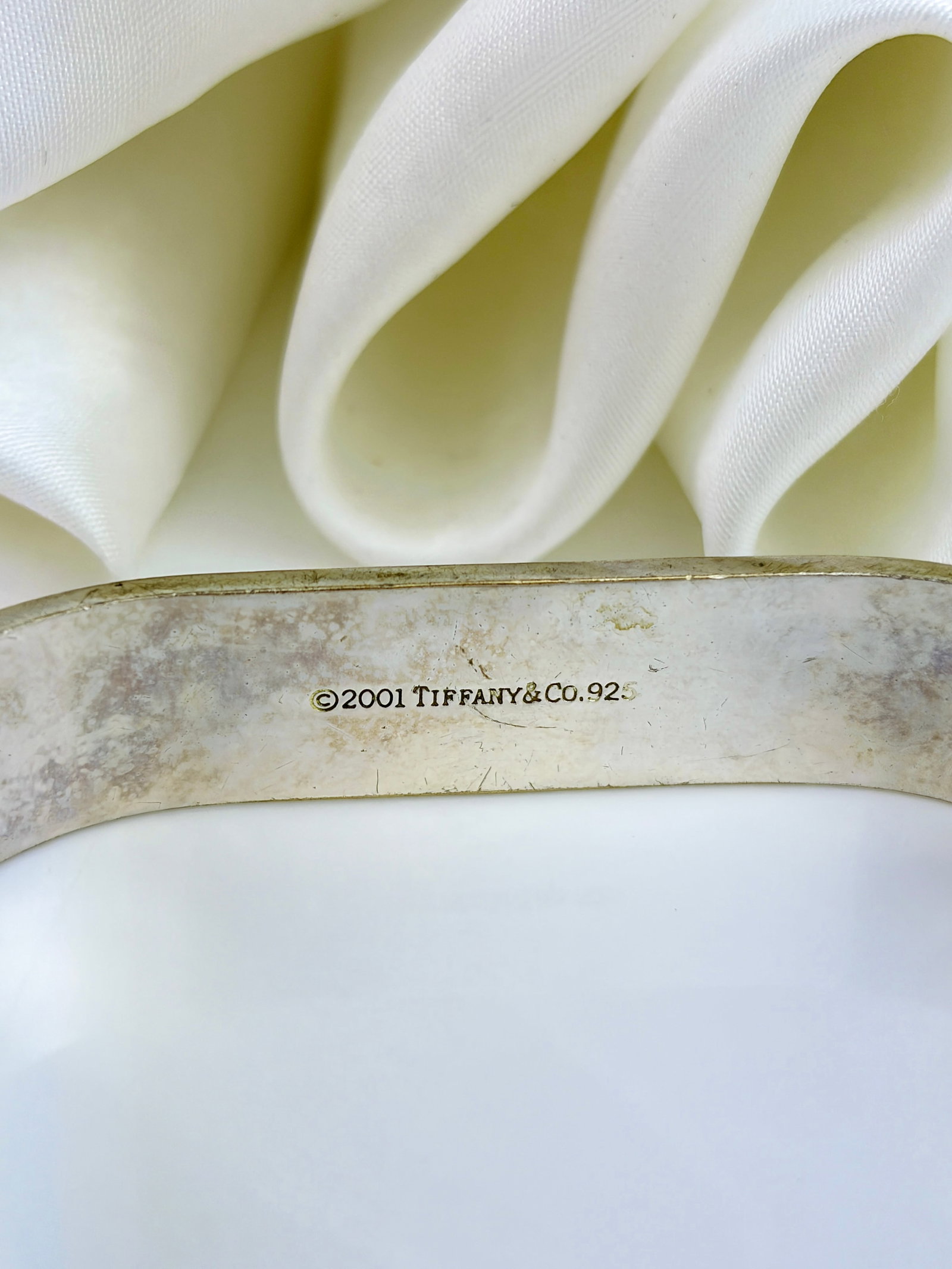 Vintage Sterling Silver Tiffany & Co Square Bangle Bracelet - 3