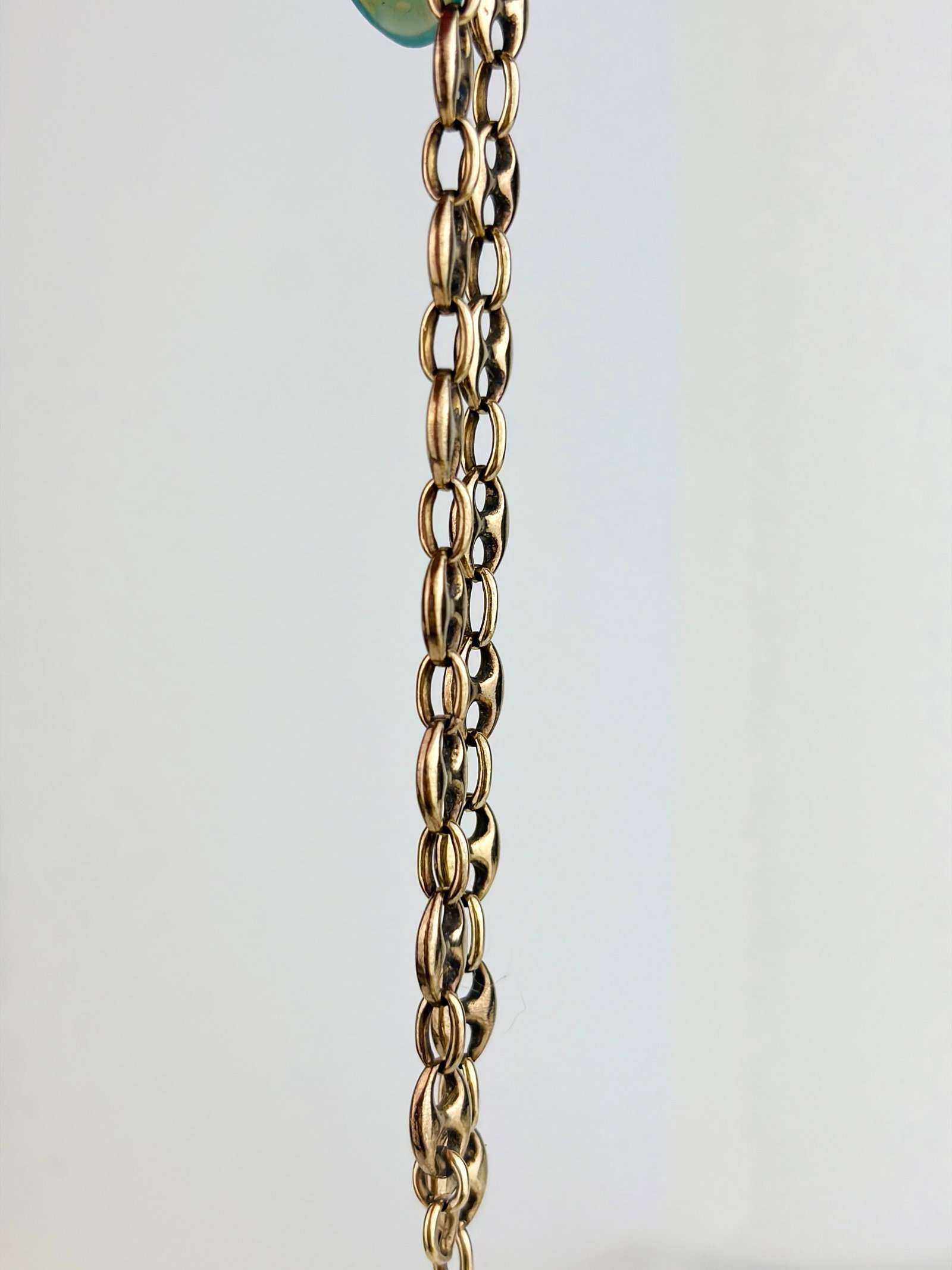 Vintage 9ct Gold Chubby Mariner Link Bracelet AF - 2