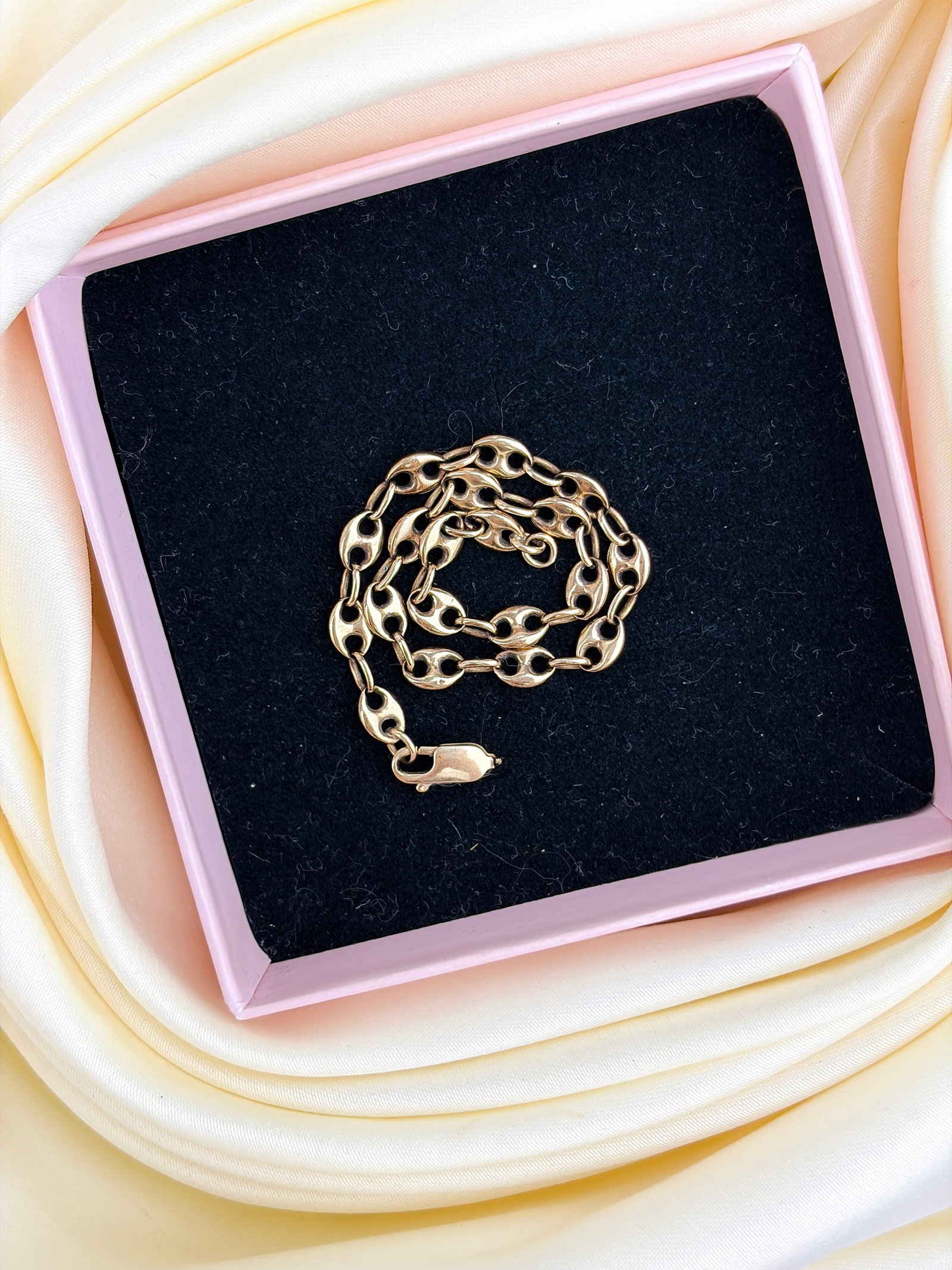 Vintage 9ct Gold Chubby Mariner Link Bracelet AF - 6