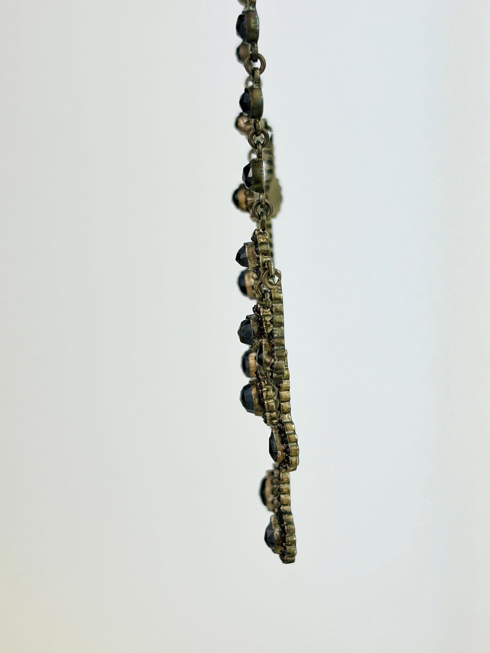 ANTIQUE BOHEMIAN GARNET DROP NECKLACE - 3