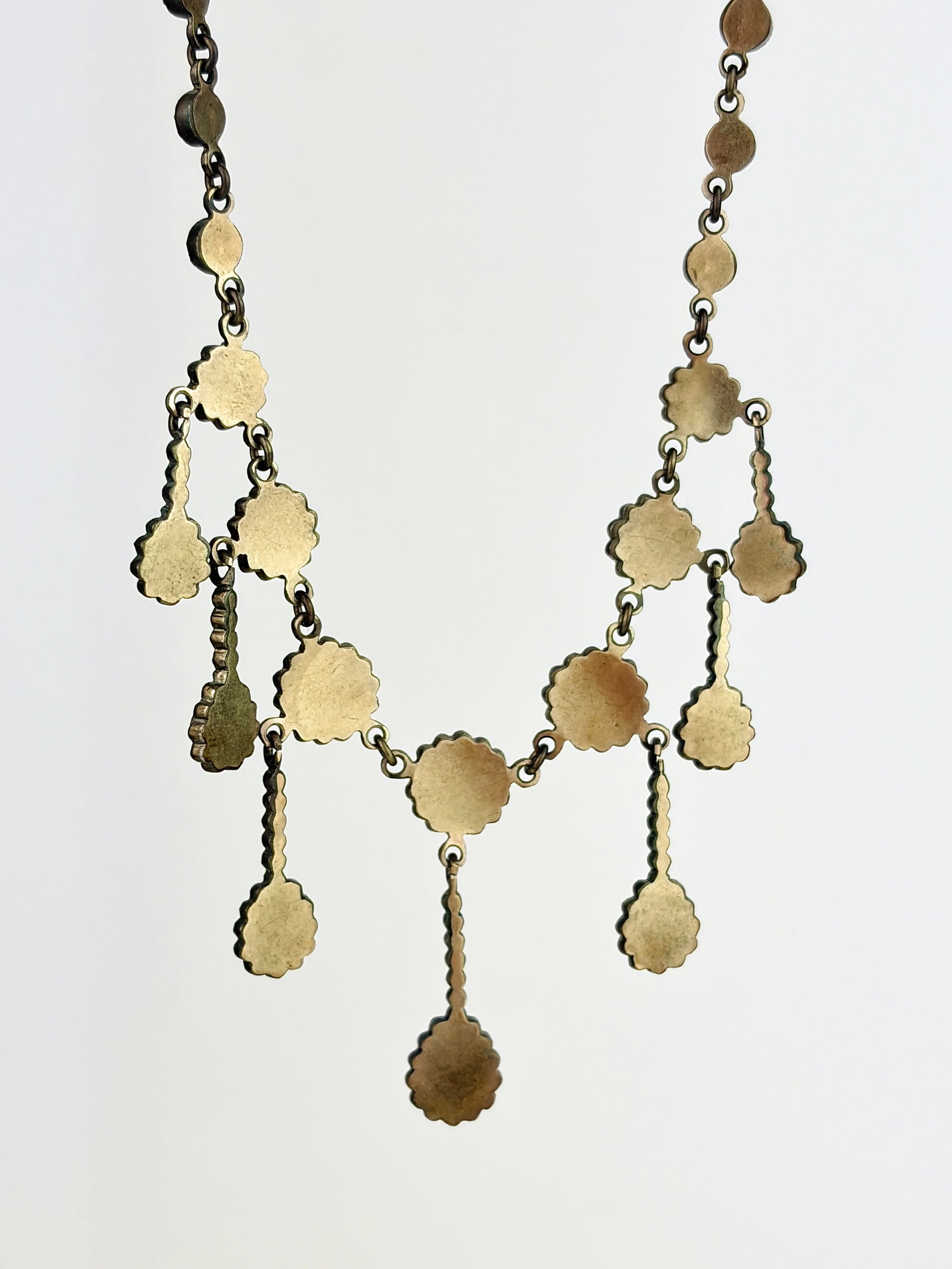 ANTIQUE BOHEMIAN GARNET DROP NECKLACE - 4