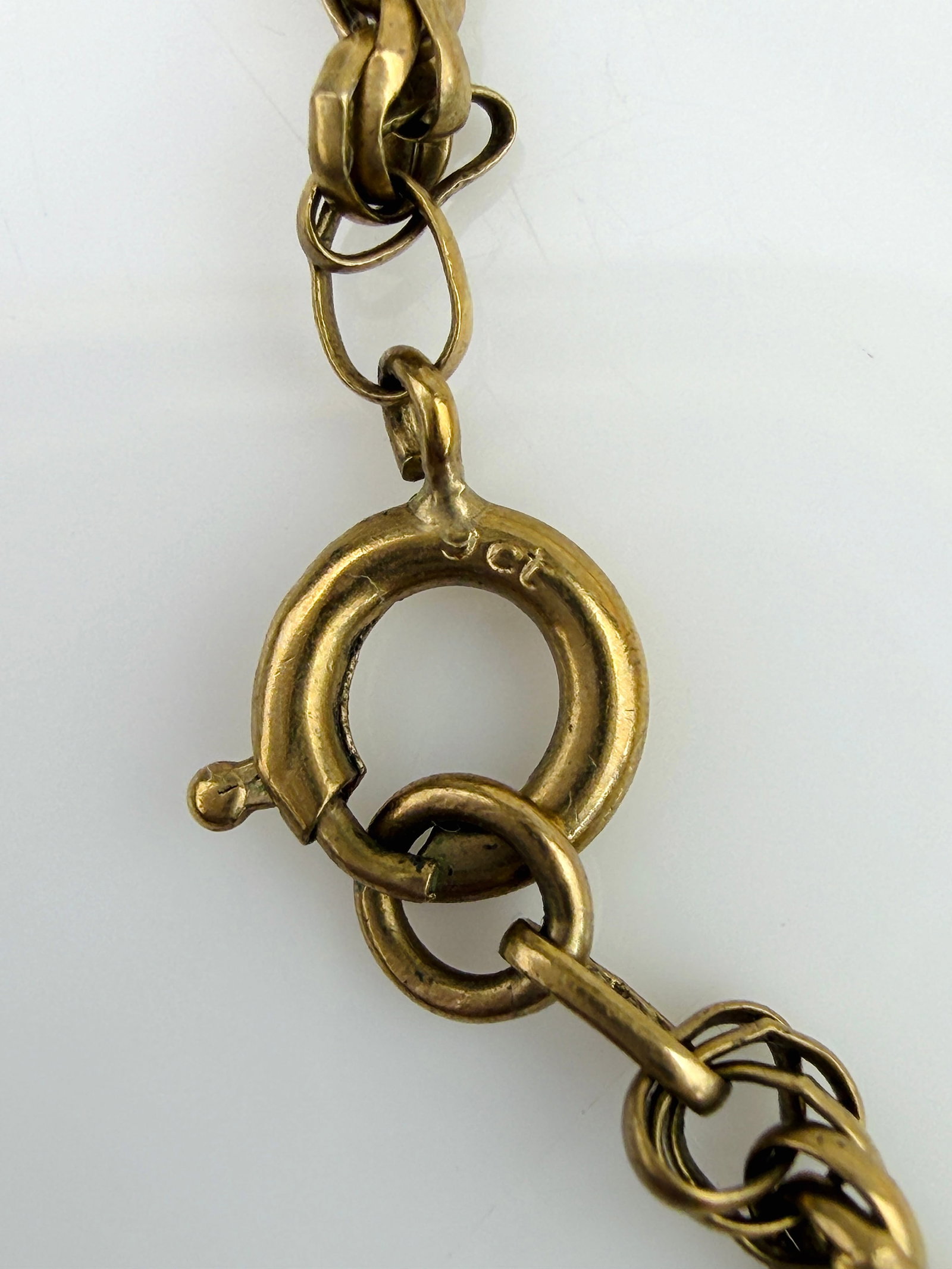 VINTAGE 9CT YELLOW GOLD TWIST BRACELET - 3
