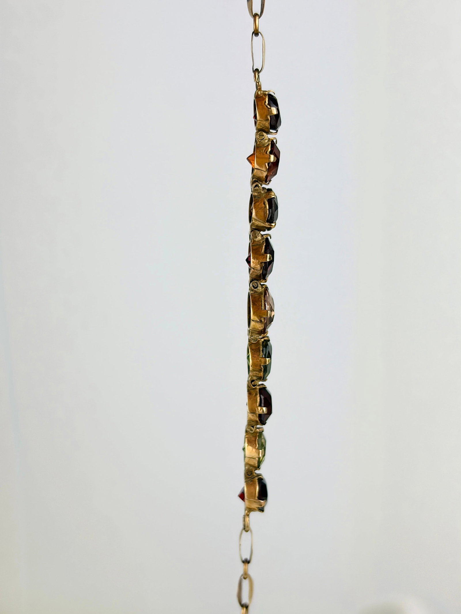 ANTIQUE 9CT YELLOW GOLD MULTIGEM BRACELET - 2