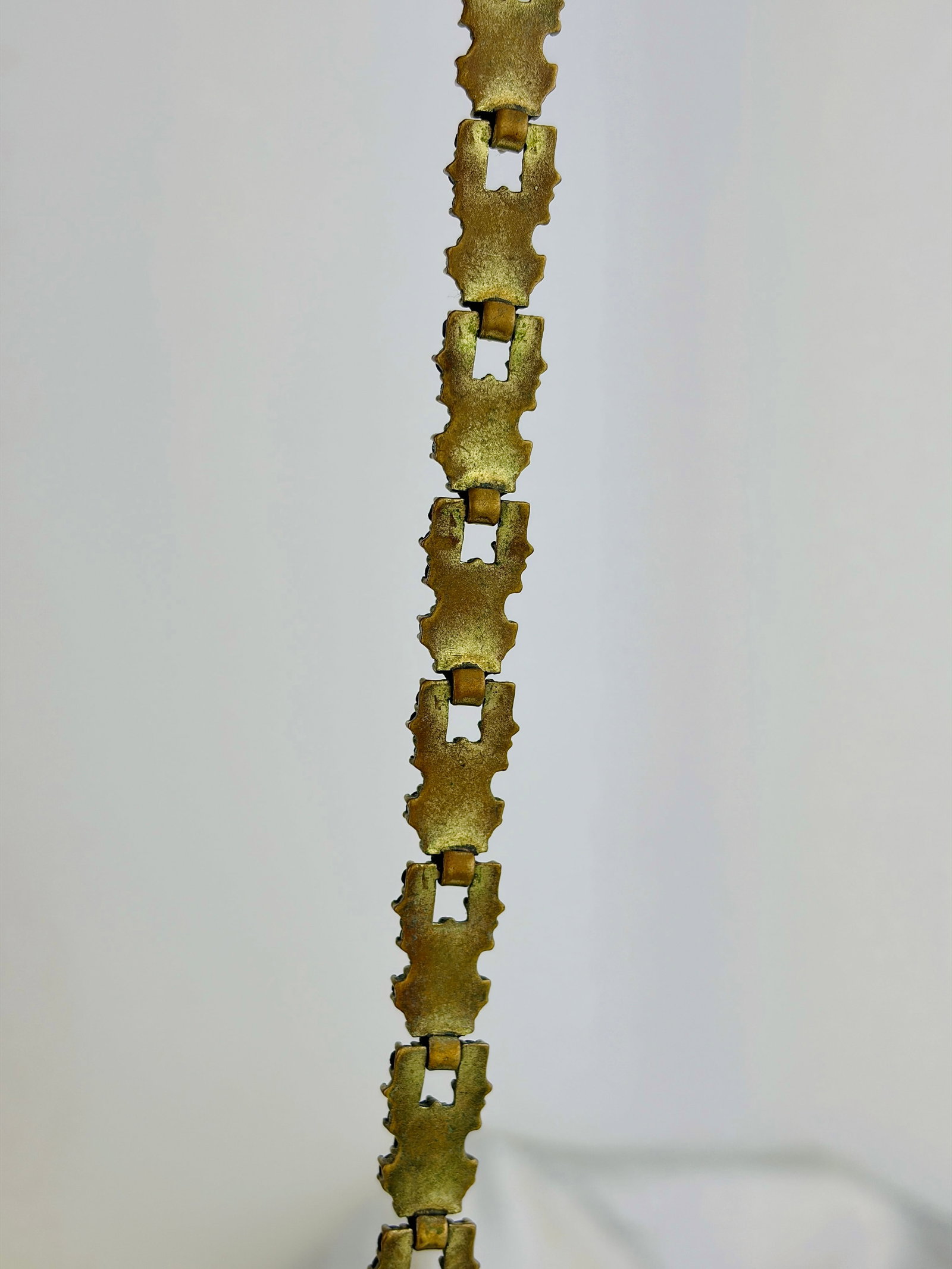 Garnet Cluster Line Bracelet in Yellow Metal - 3