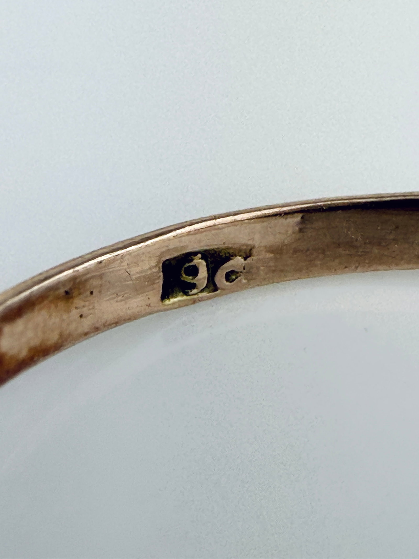 Art Deco Era Antique 9ct Gold and Silver Ring - 4