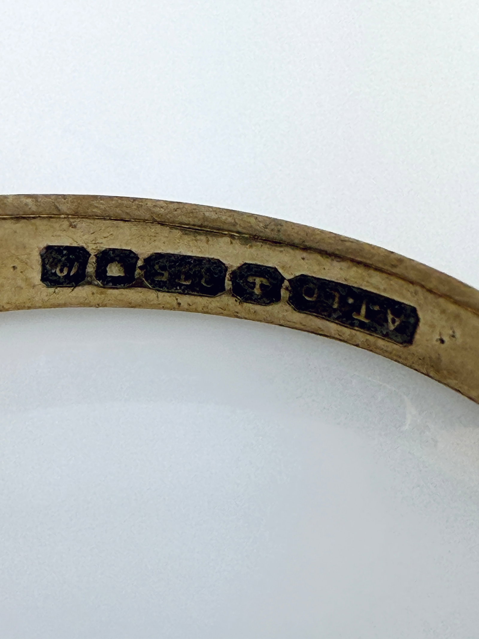 Vintage 9ct Yellow Gold 'Dearest' Acrostic Multigem Half Hoop Ring - 4
