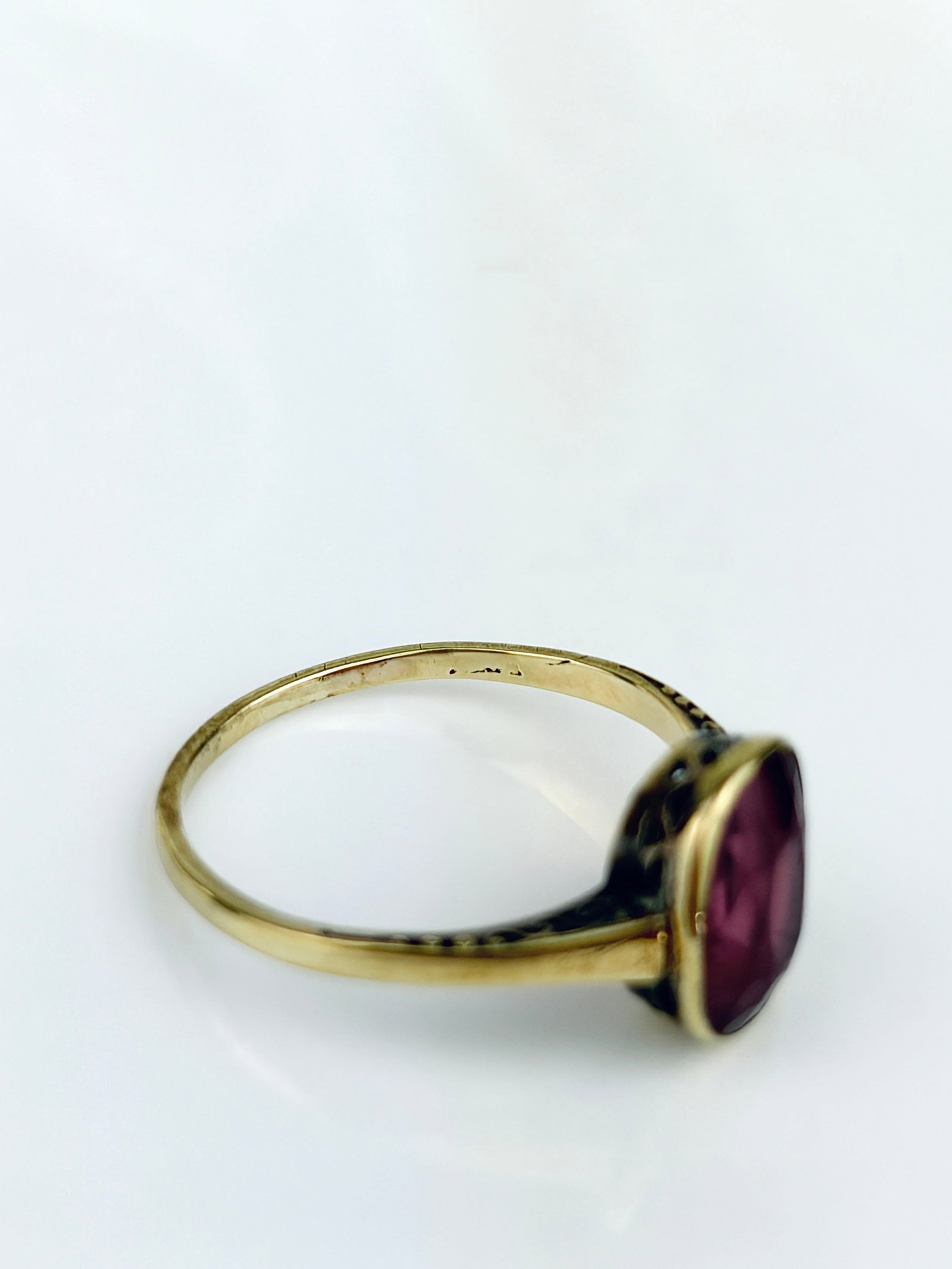 Vintage 14ct Yellow Gold Pink Tourmaline Solitaire Ring - 4