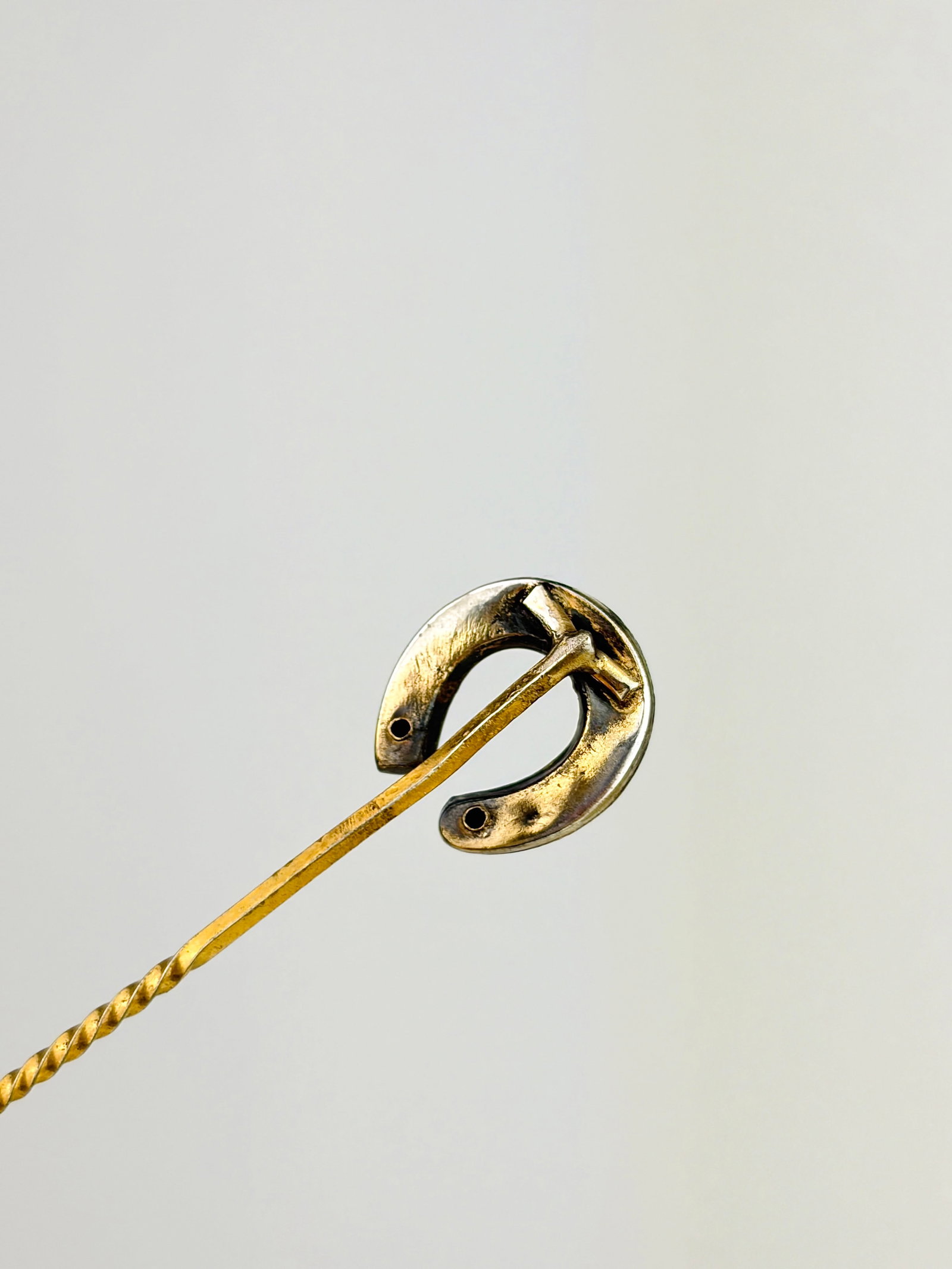 ANTIQUE HORSESHOE STICK PIN BROOCH - 4