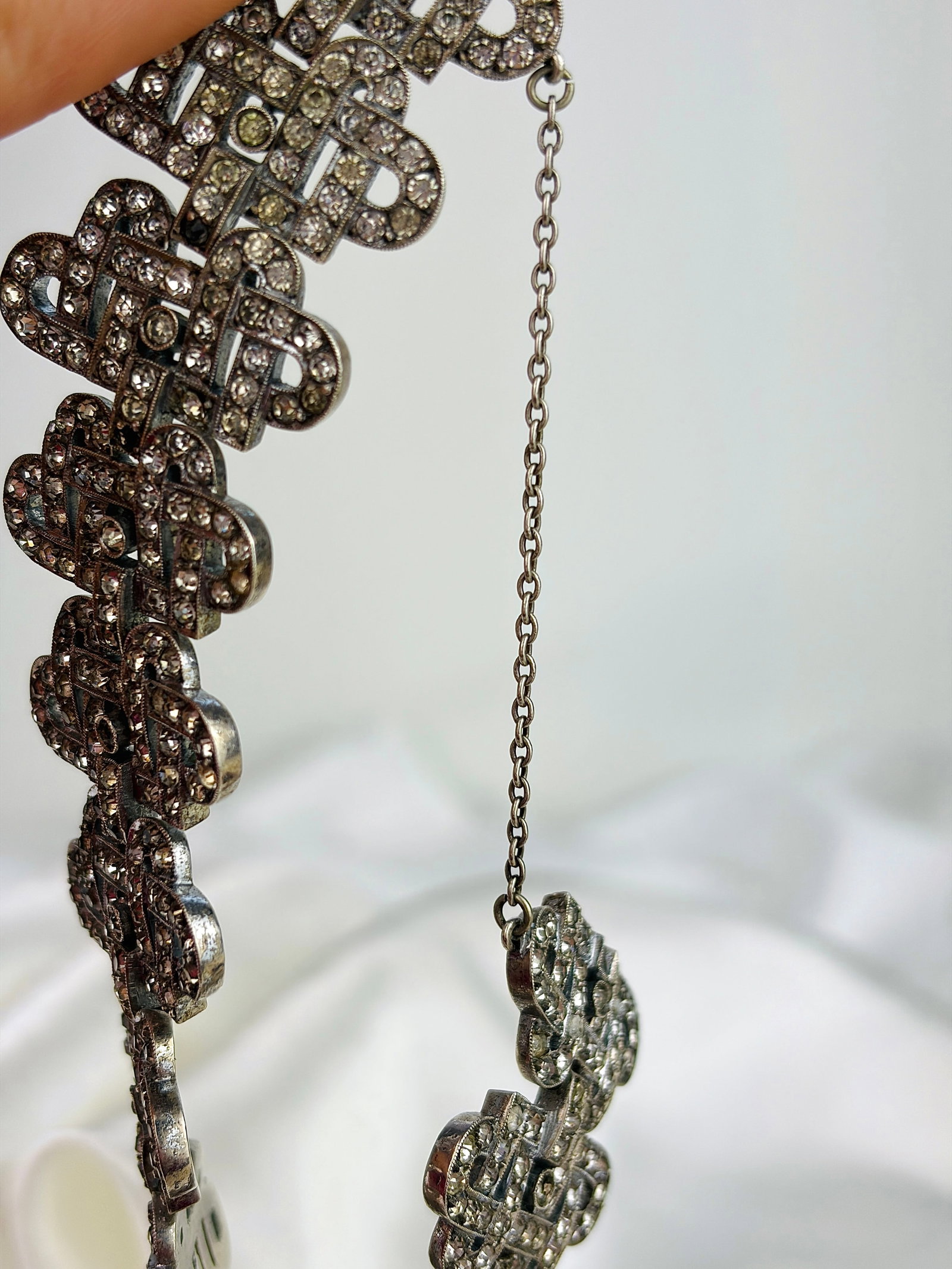 ANTIQUE 925 SILVER PASTE BRACELET - 3