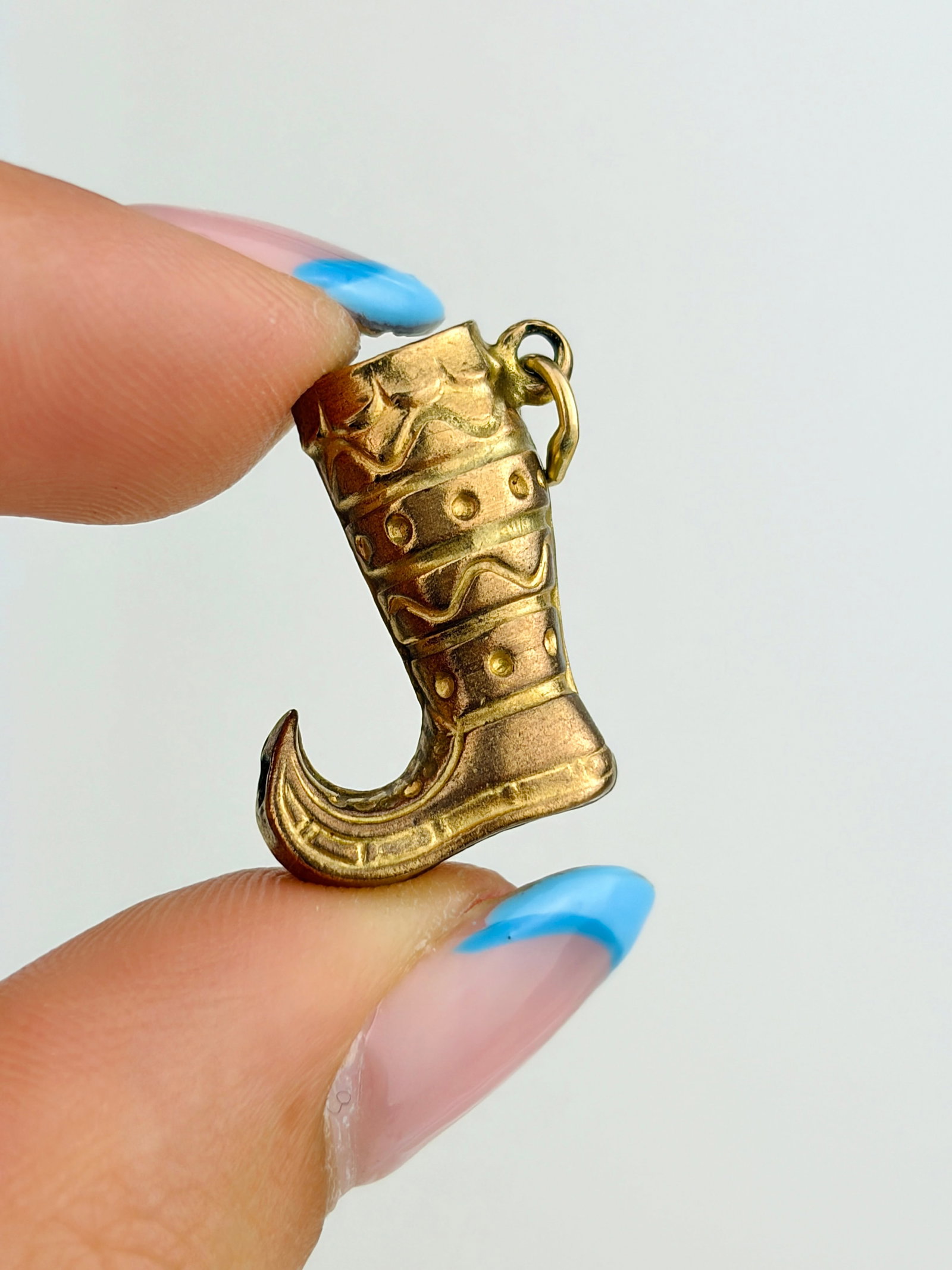 VINTAGE 9CT GOLD BOOT CHARM - 3