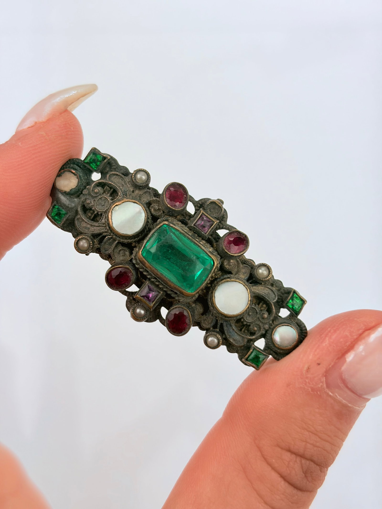 AUSTRO HUNGARIAN BROOCH: AUSTRO HUNGARIAN BROOCH Weight 14.5g Size 49x24mm
