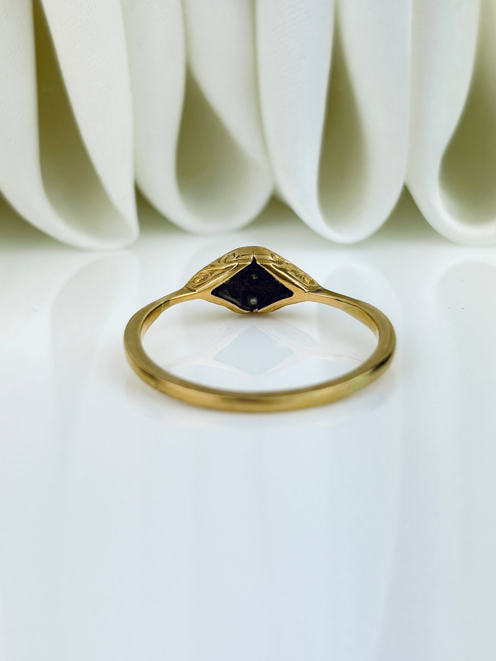 ANTIQUE ART DECO ERA 18CT GOLD DIAMOND RING - 5