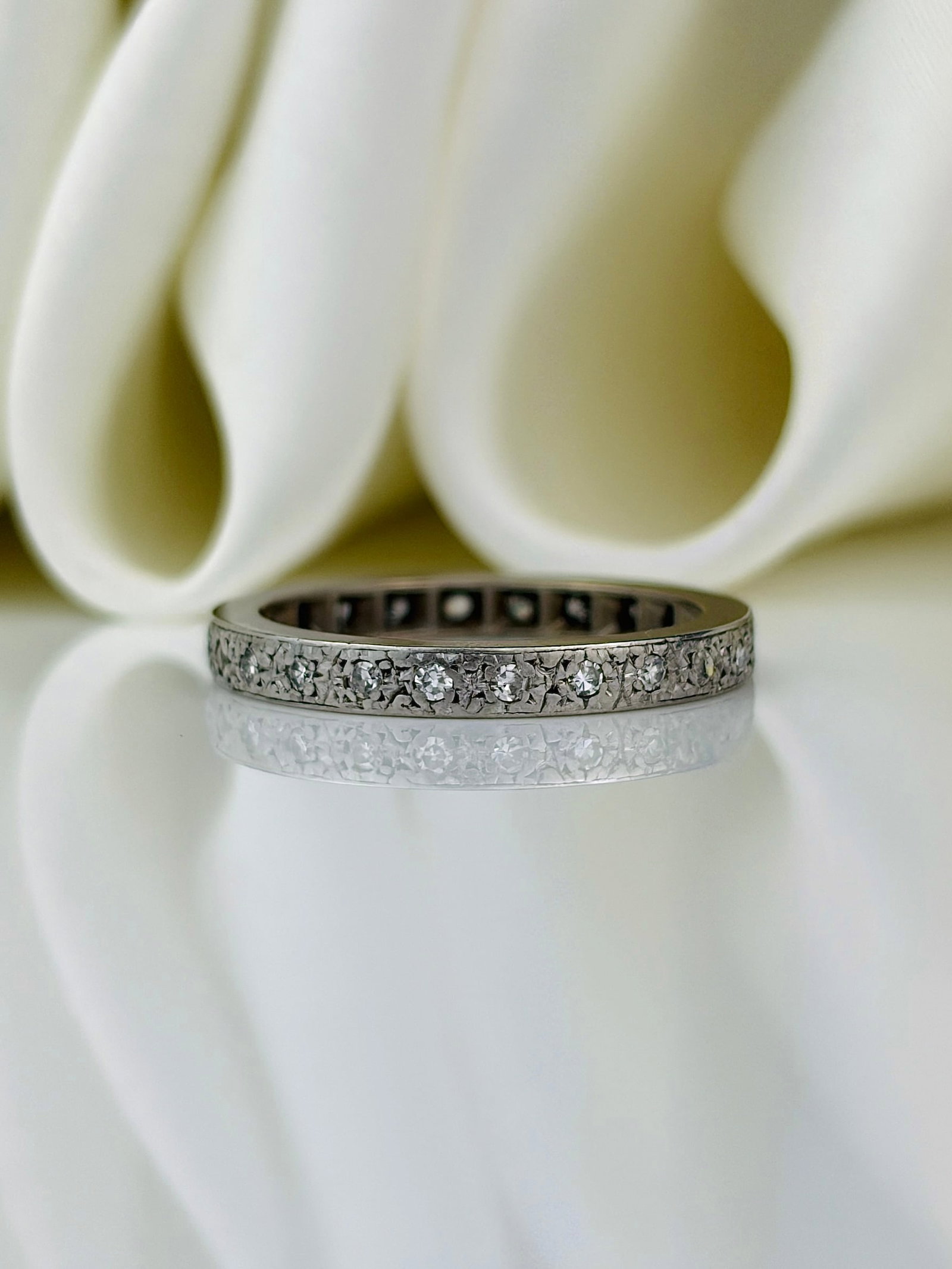 antique diamond full eternity band ring: antique diamond full eternity band ring