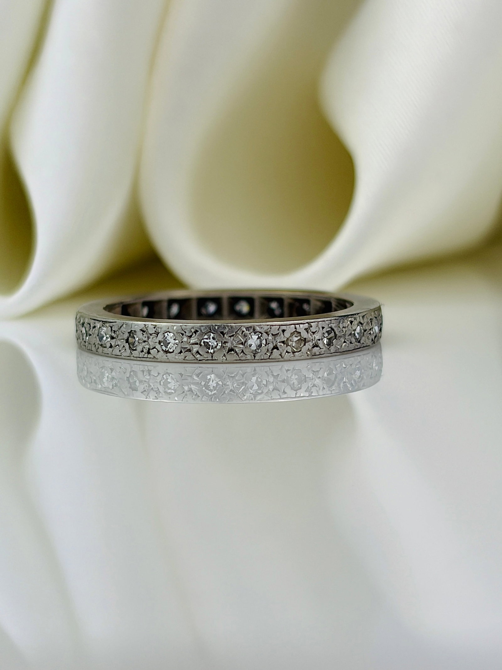 antique diamond full eternity band ring - 2
