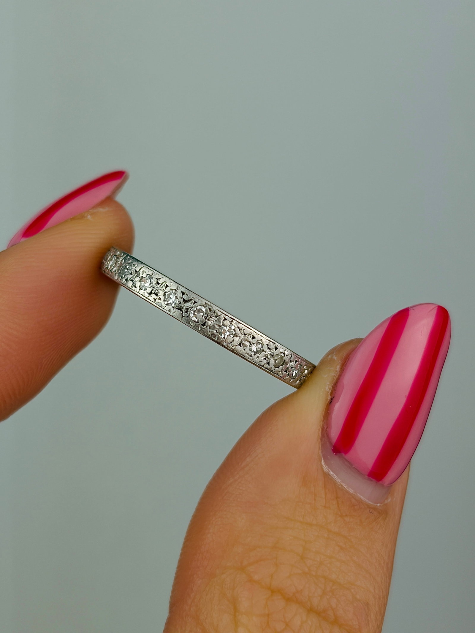 antique diamond full eternity band ring - 4