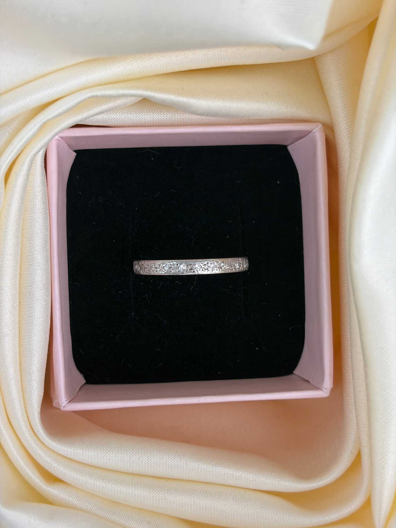antique diamond full eternity band ring - 6