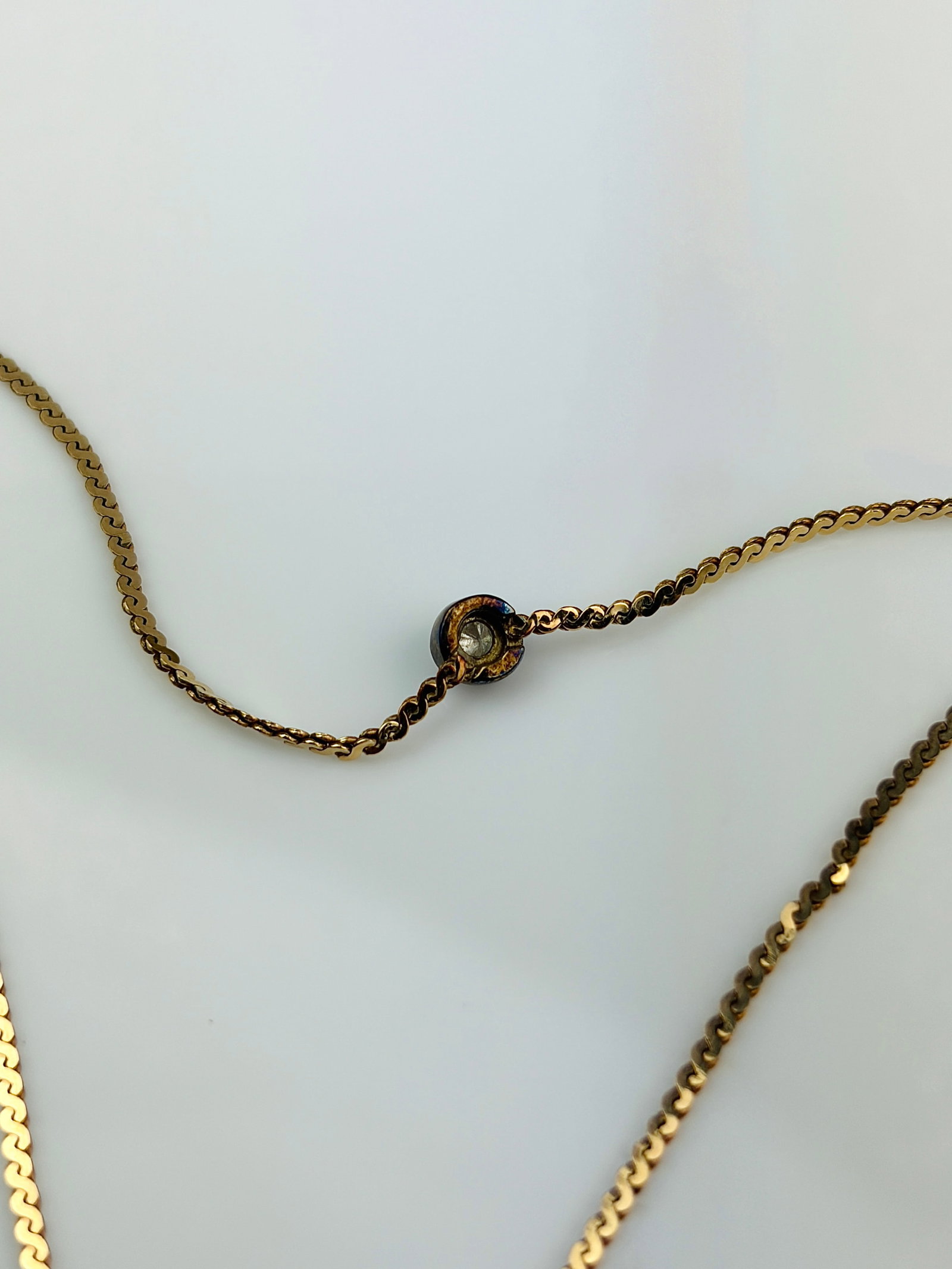 9ct gold and diamond chain - 4