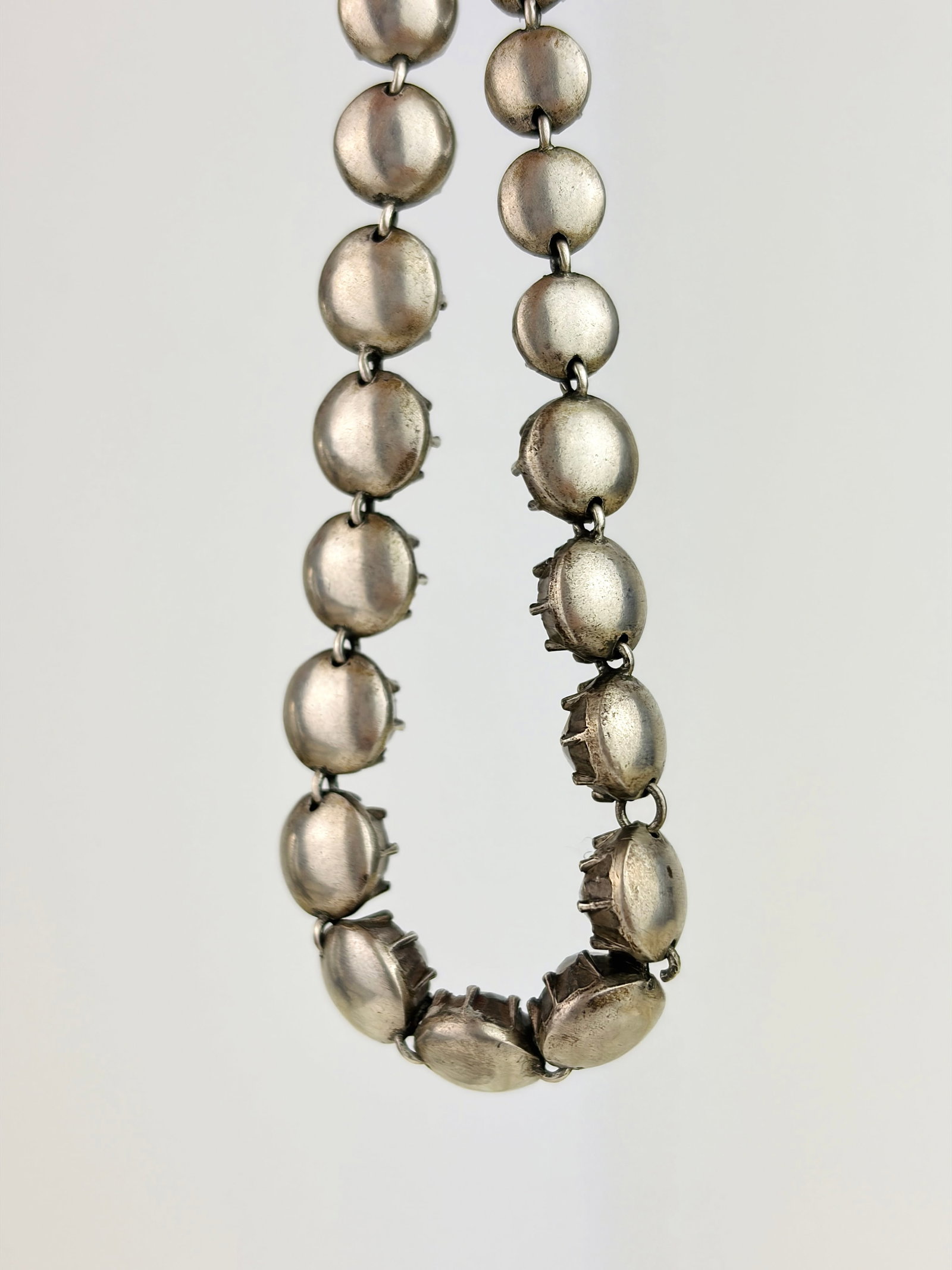 Antique Georgian Era Paste Riviere Necklace in Silver - 5
