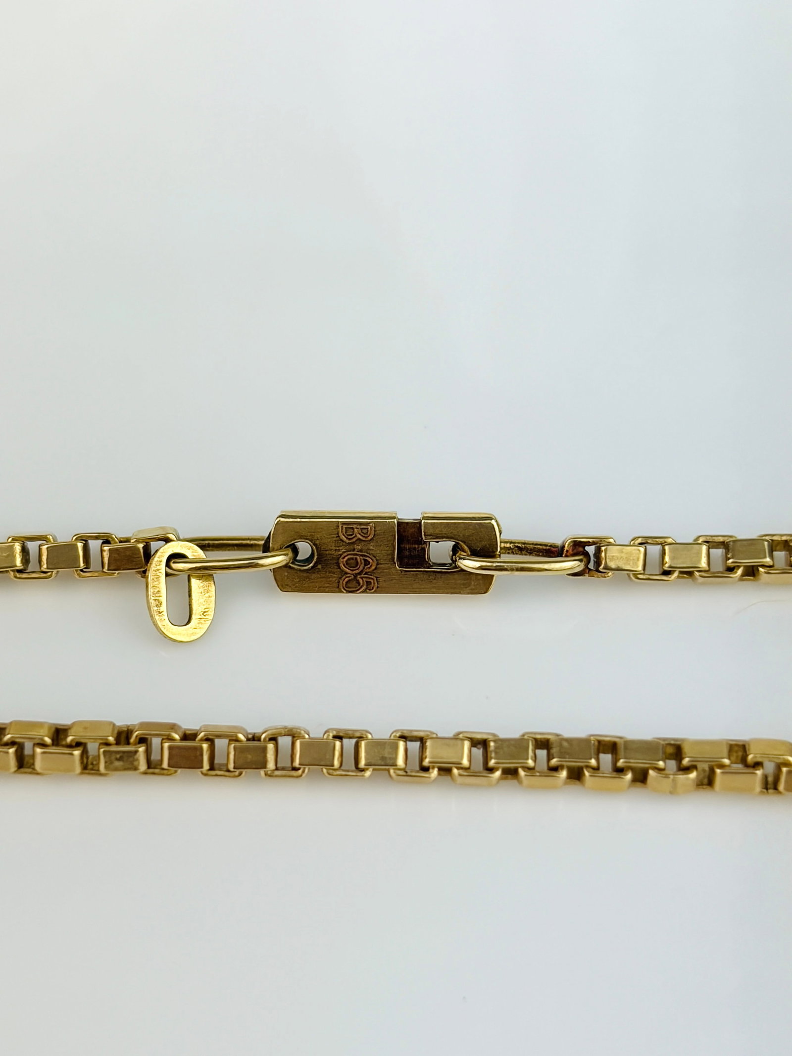 VINTAGE 14CT YELLOW GOLD BOX LINK CHAIN - 3