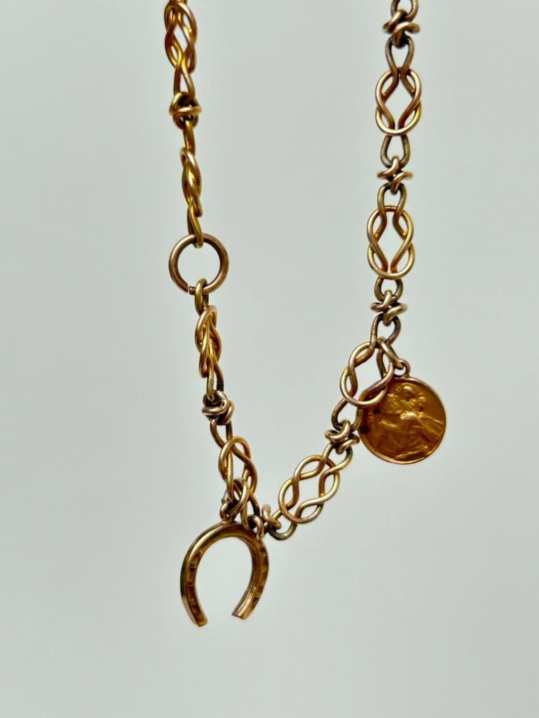 Vintage 9ct Yellow Gold Charm Bracelet - 3
