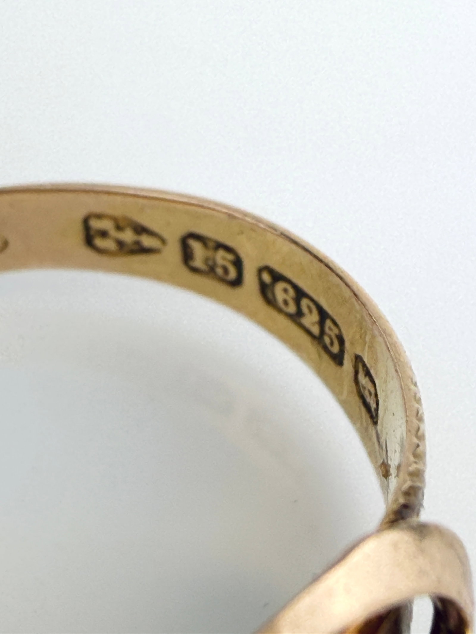 Antique Victorian Era 15ct Yellow Gold Diamond Buckle Band Ring - 4