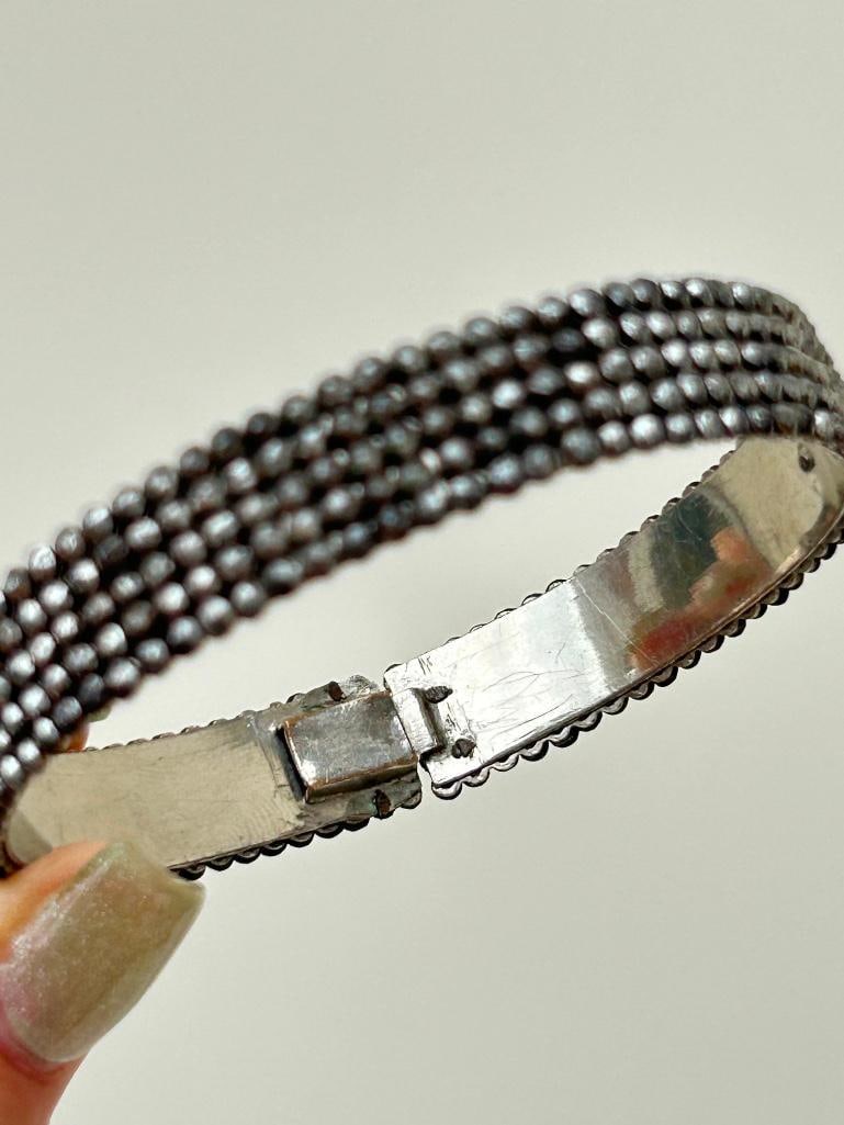 Georgian era cut steel bangle bracelet - 7