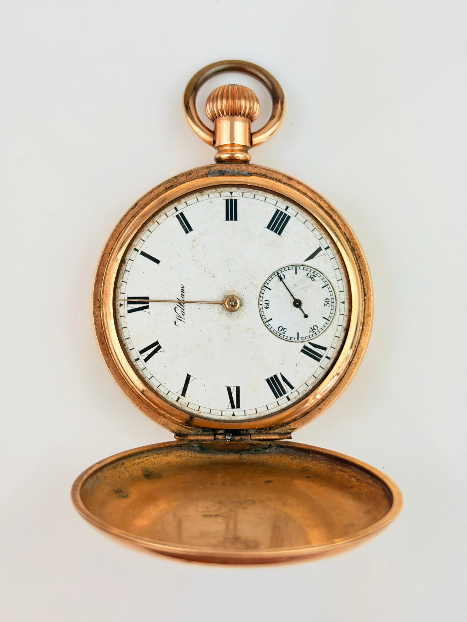 Large Gold Plated Full Hunter Pocket Watch: Large Gold Plated Full Hunter Pocket Watch Weight 107.22g