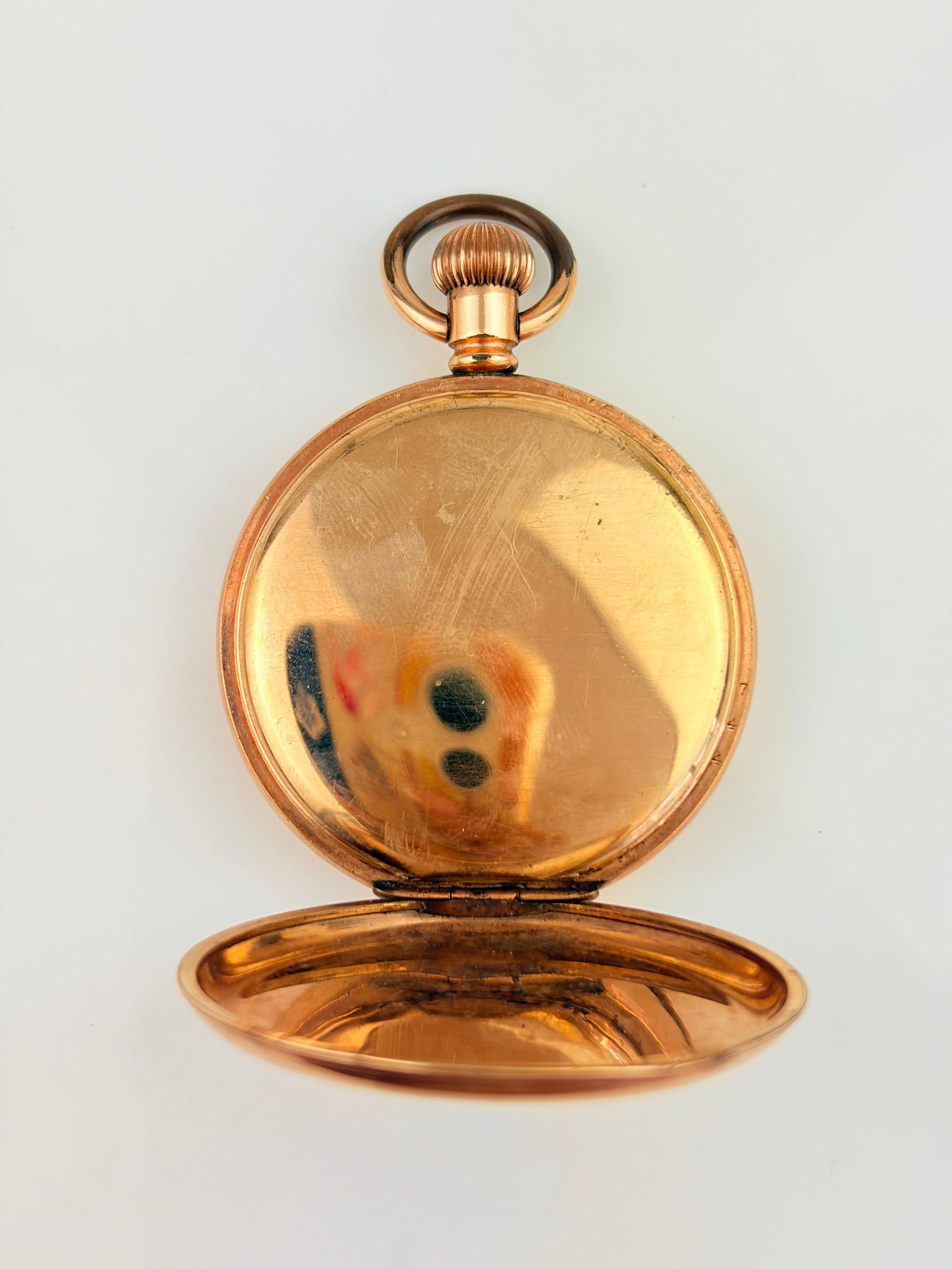 Large Gold Plated Full Hunter Pocket Watch - 3