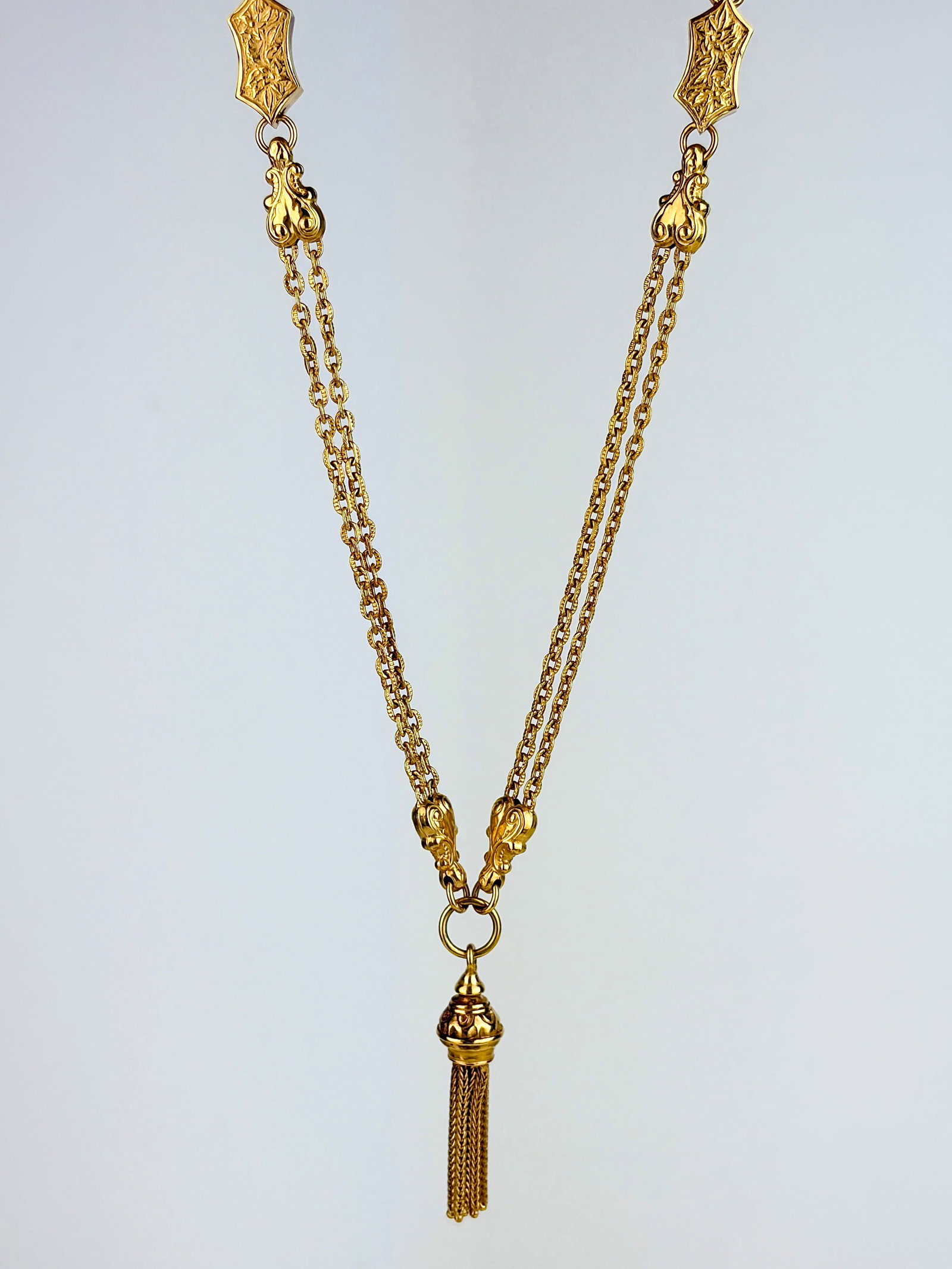 Wonderful 9ct Yellow Gold Tassel Pendant Chain (1 of 7)