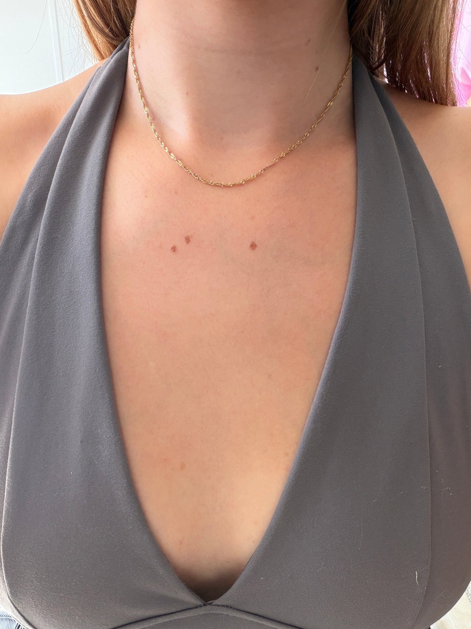 Sweet 18ct Yellow Gold Twist Chain Necklace - 5