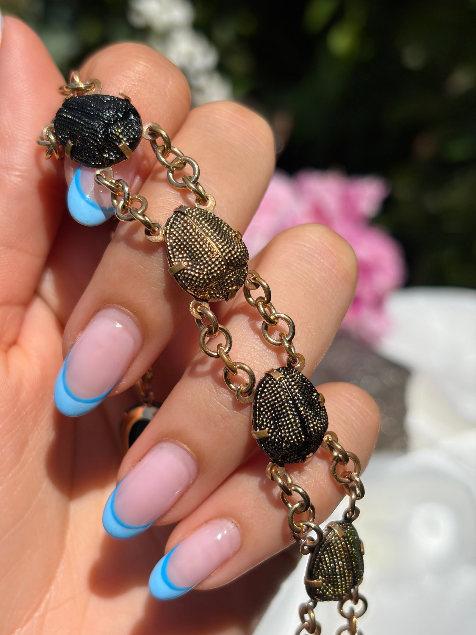 Antique Scarab Bracelet - 2