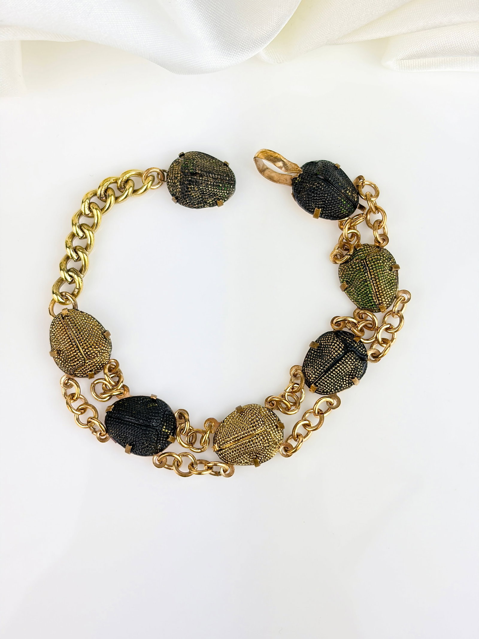 Antique Scarab Bracelet - 5