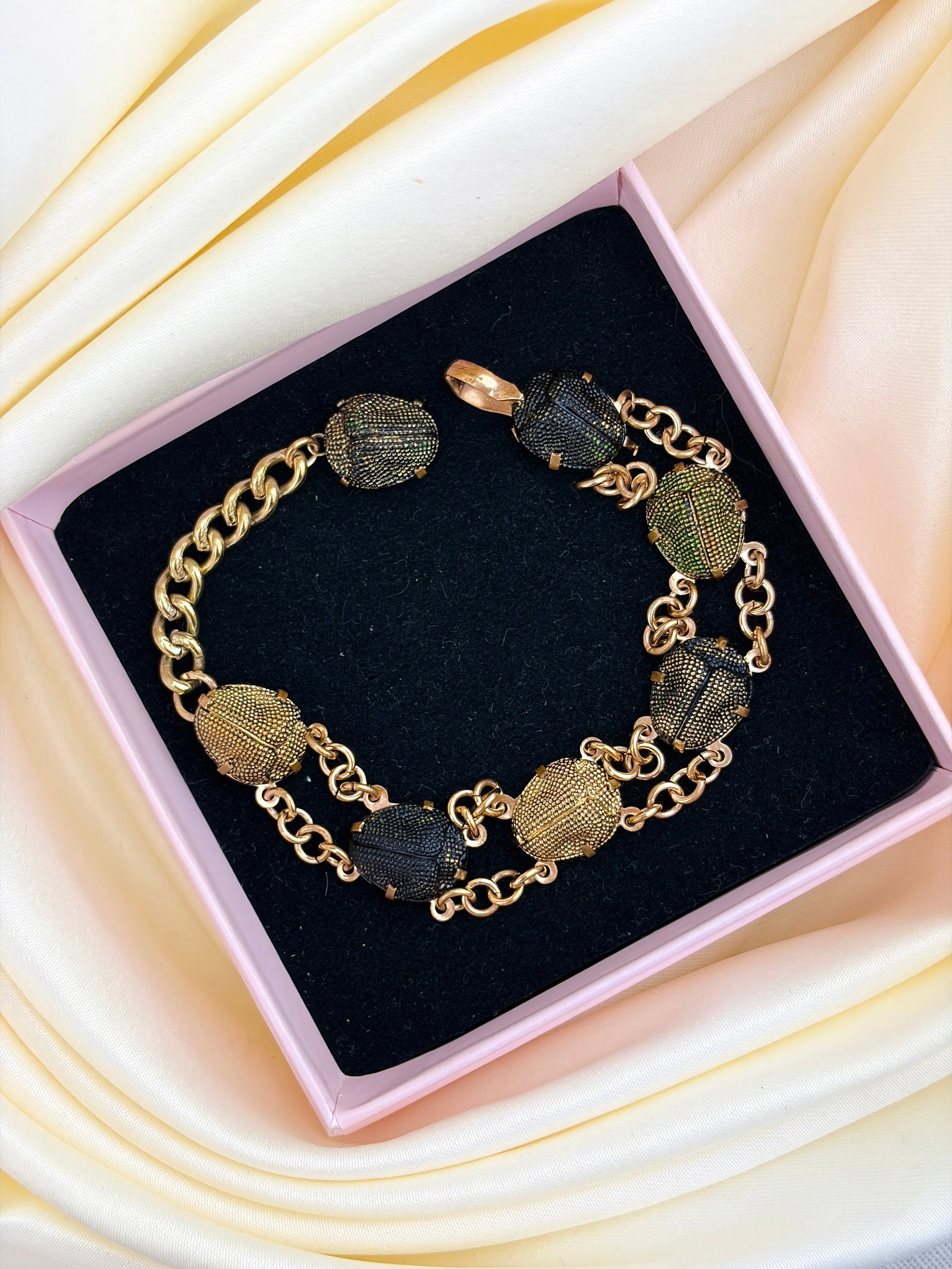 Antique Scarab Bracelet - 7