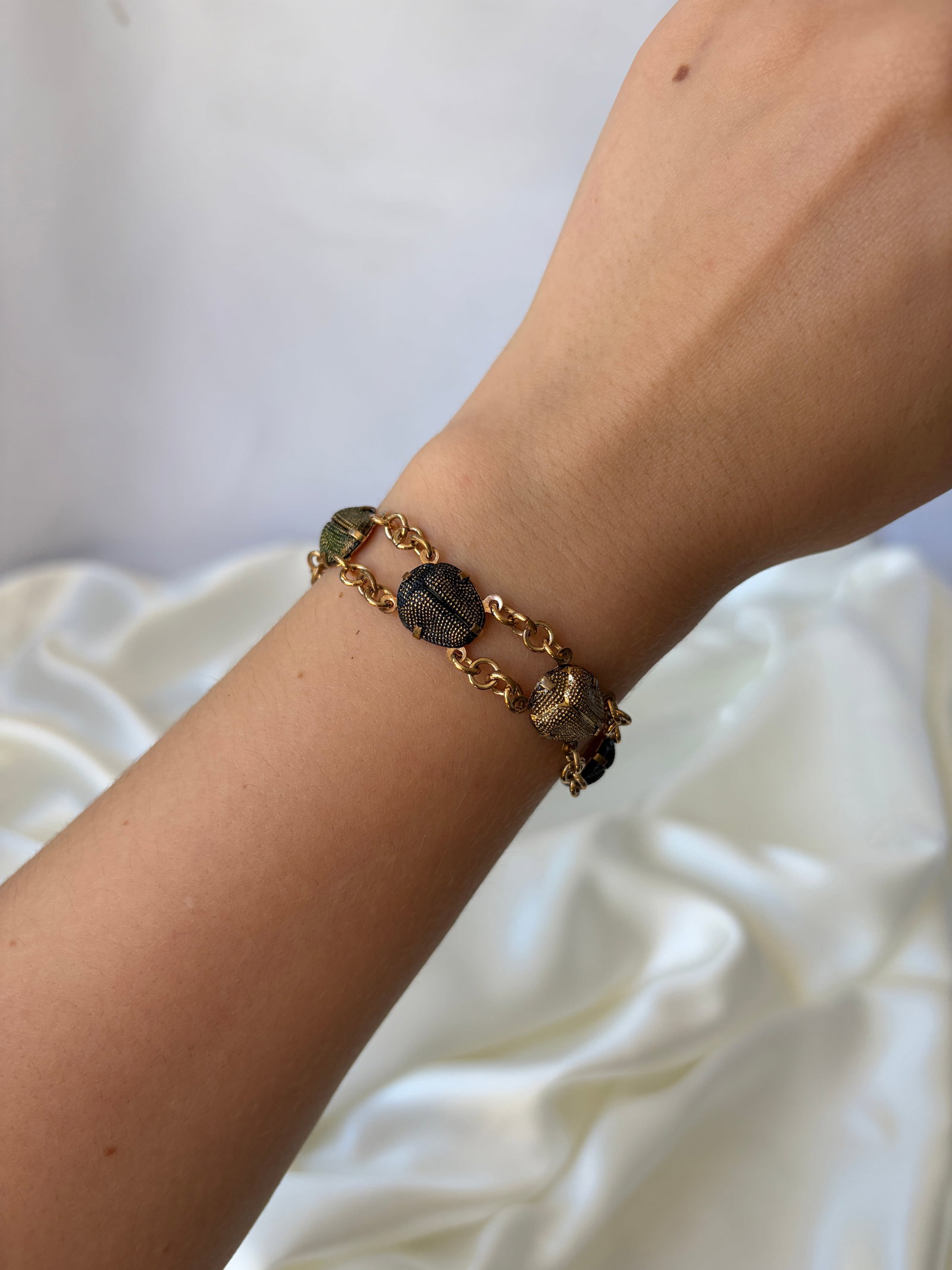 Antique Scarab Bracelet - 8