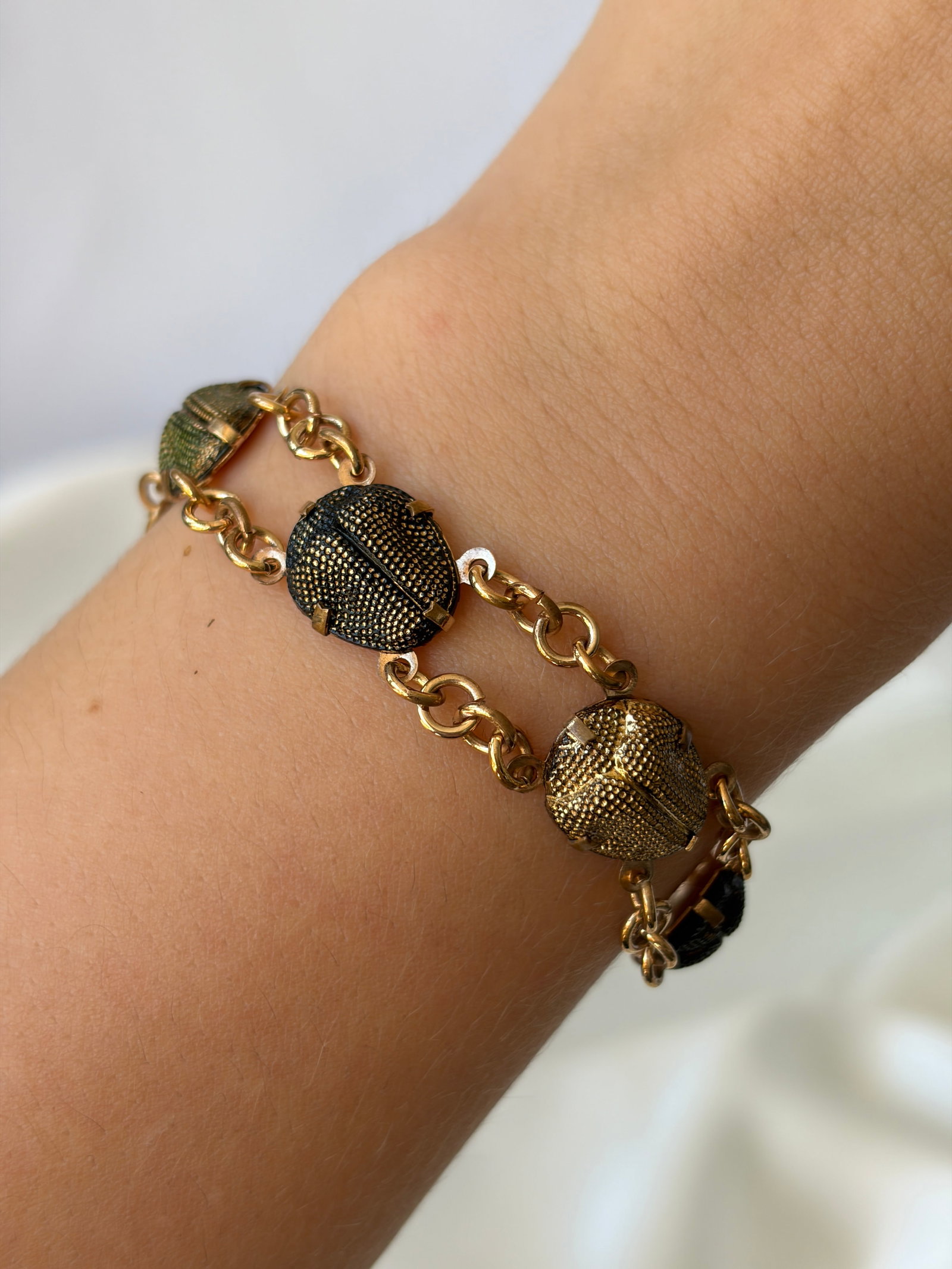 Antique Scarab Bracelet - 9