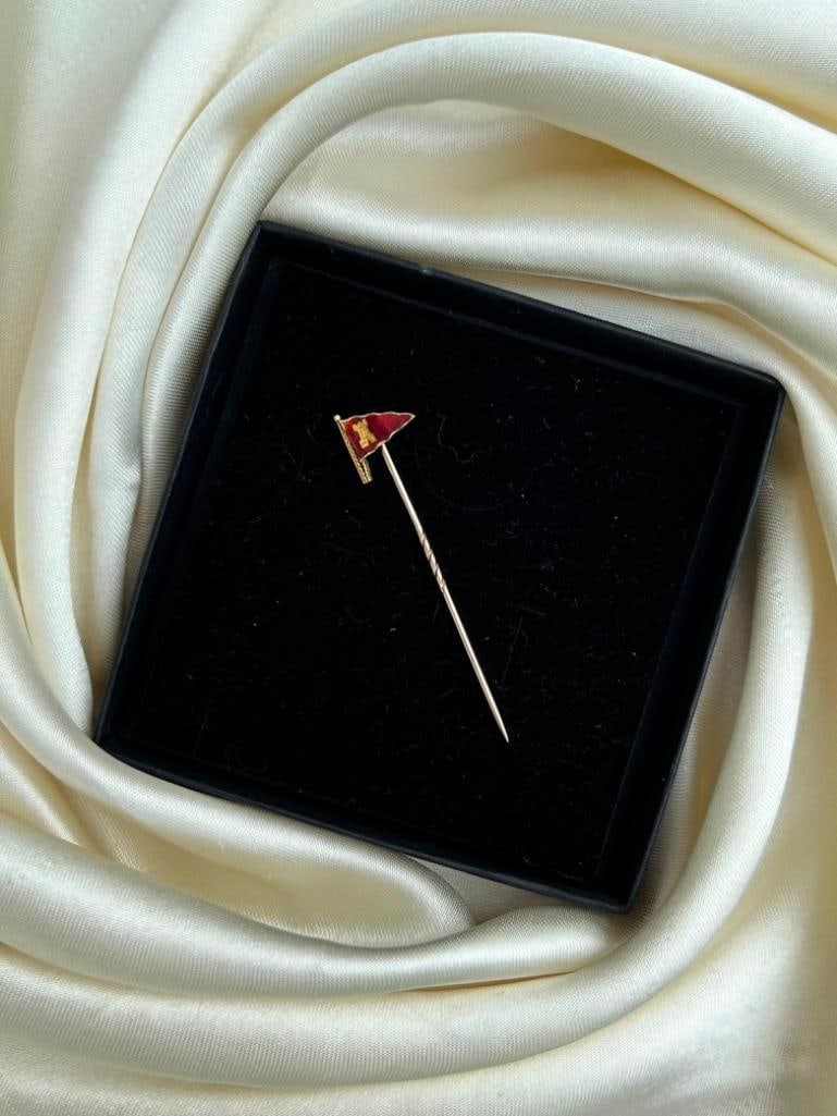 Collectors- 9ct Gold Enamel Flag Stick Pin - Benzie Cowes - 4