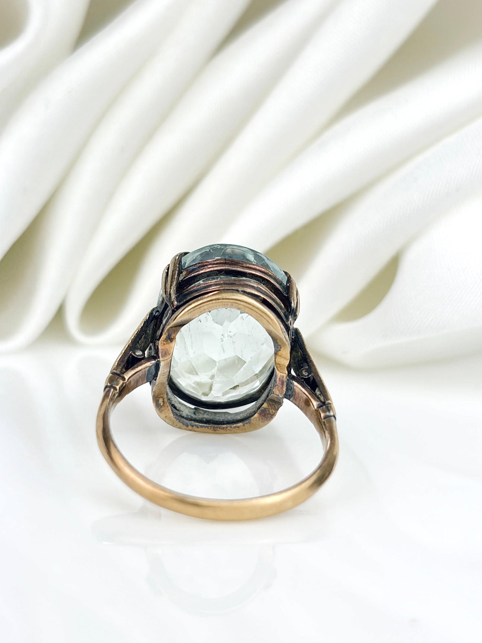 Wonderful c.1934 9ct Gold Aquamarine Cocktail Ring - 3