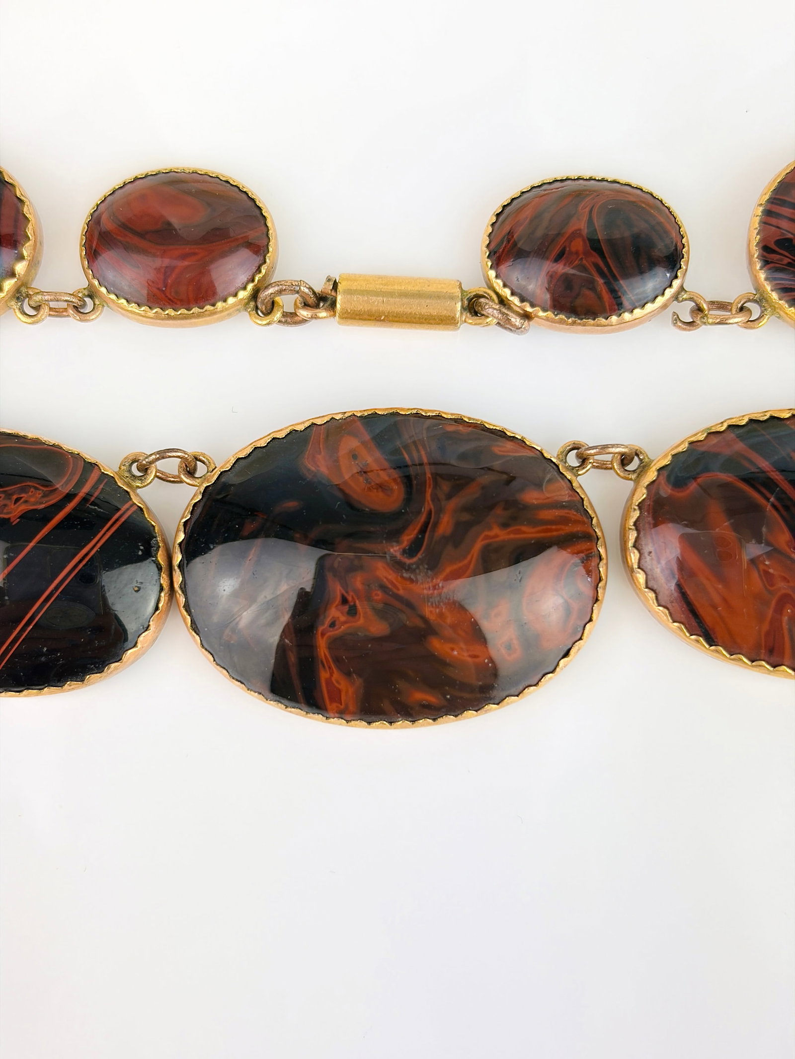 Incredible Antique Agate Riviere Necklace - 2