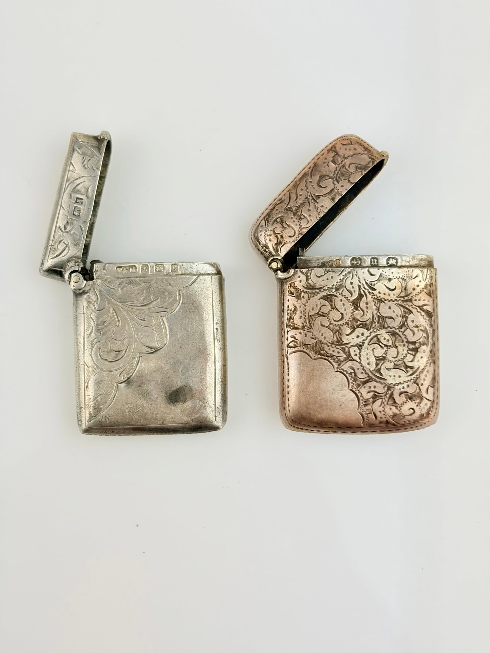 2x Silver Vesta Lighters: 2x Silver Vesta Lighters Combined weight 40.51g