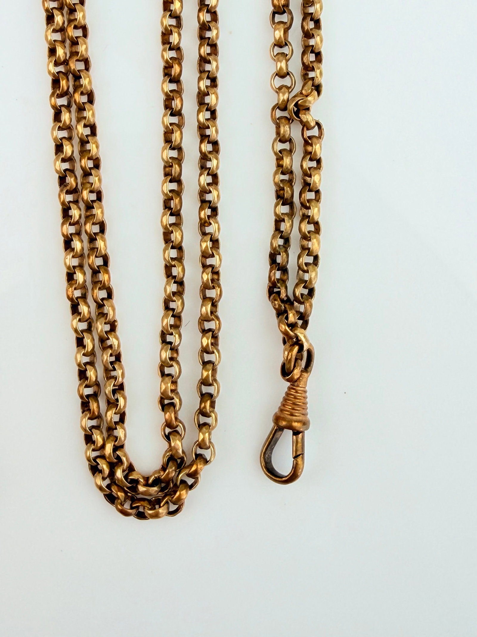 Gold Plated Longguard Chain with Dogclip - 2