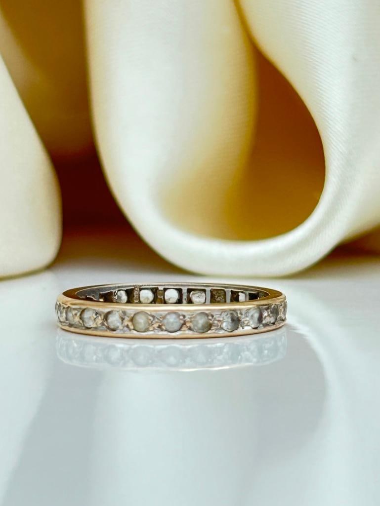 Sweet 9ct Gold Paste Eternity Band Ring (1 of 6)