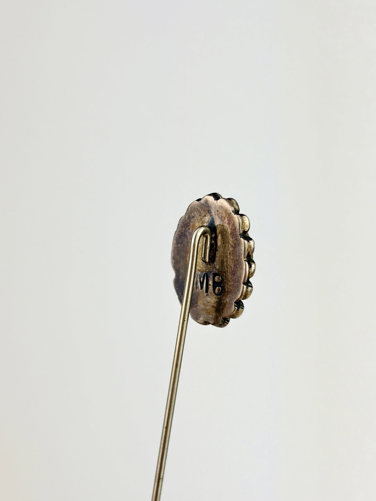 Silver and Turquoise Stick Pin Brooch - 3