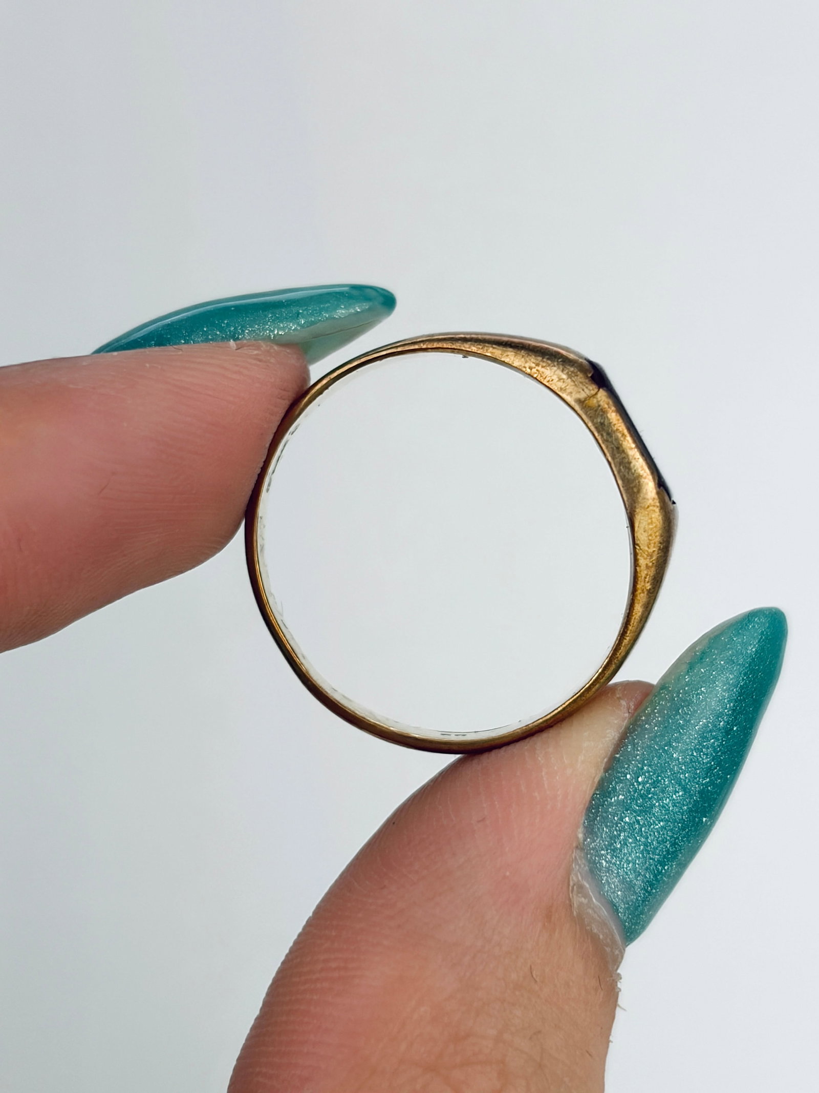 Vintage c.1963 9ct Yellow Gold Carnelian Signet Ring - 6