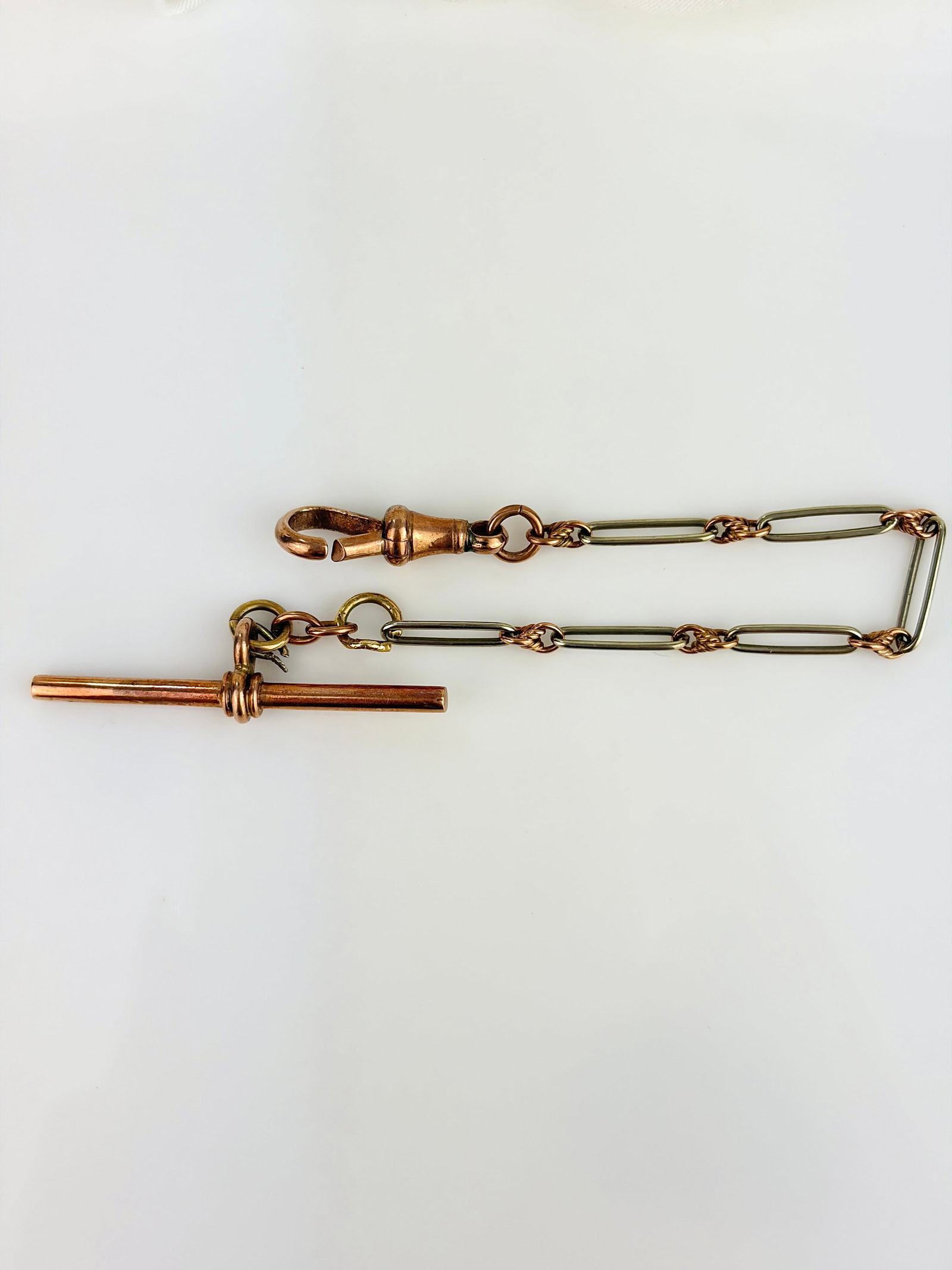 Chain Extender with Tbar in 9ct Rose and White Gold - 2