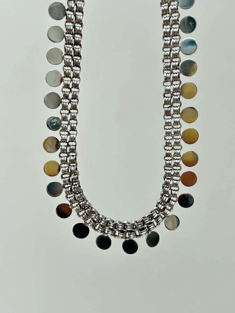 Wonderful antique colour style necklace: Wonderful antique colour style necklace so charming measurements length 45cm width 17mm weight 32.64g 