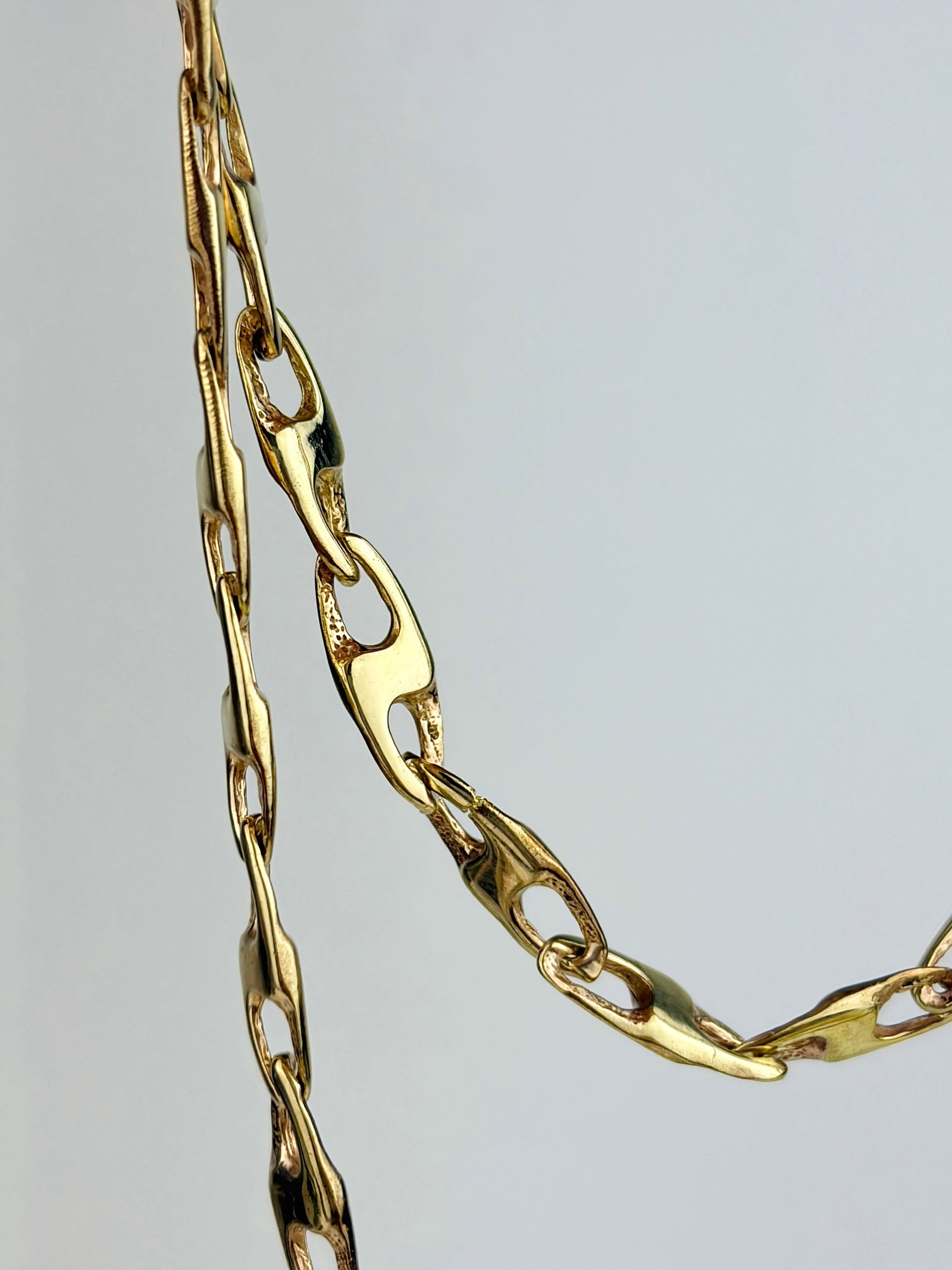 9ct Yellow Gold Flat Mariner Link Chain - 2