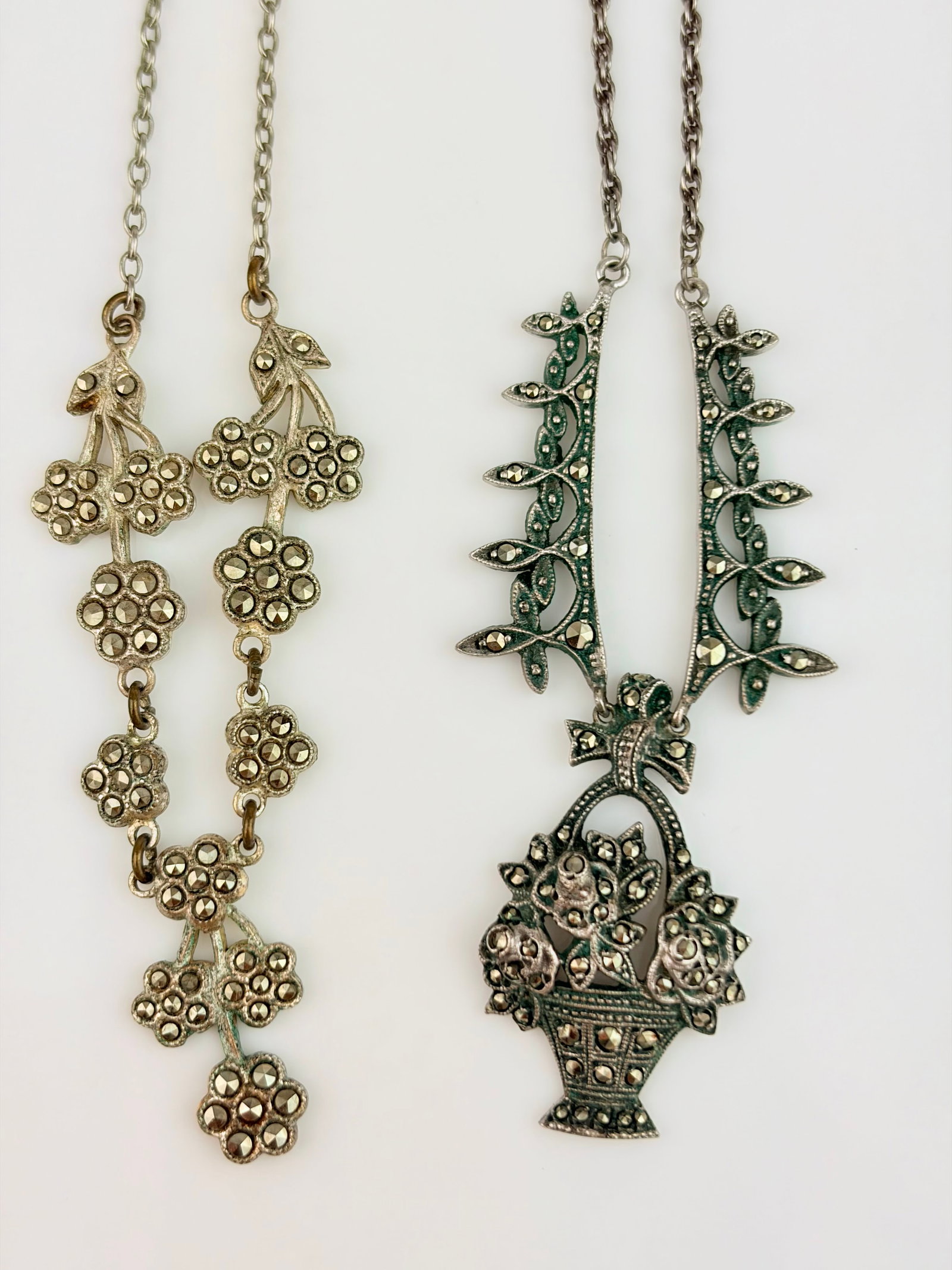 Mixed lot - Silver Marcasite and Paste Jewellery - 3