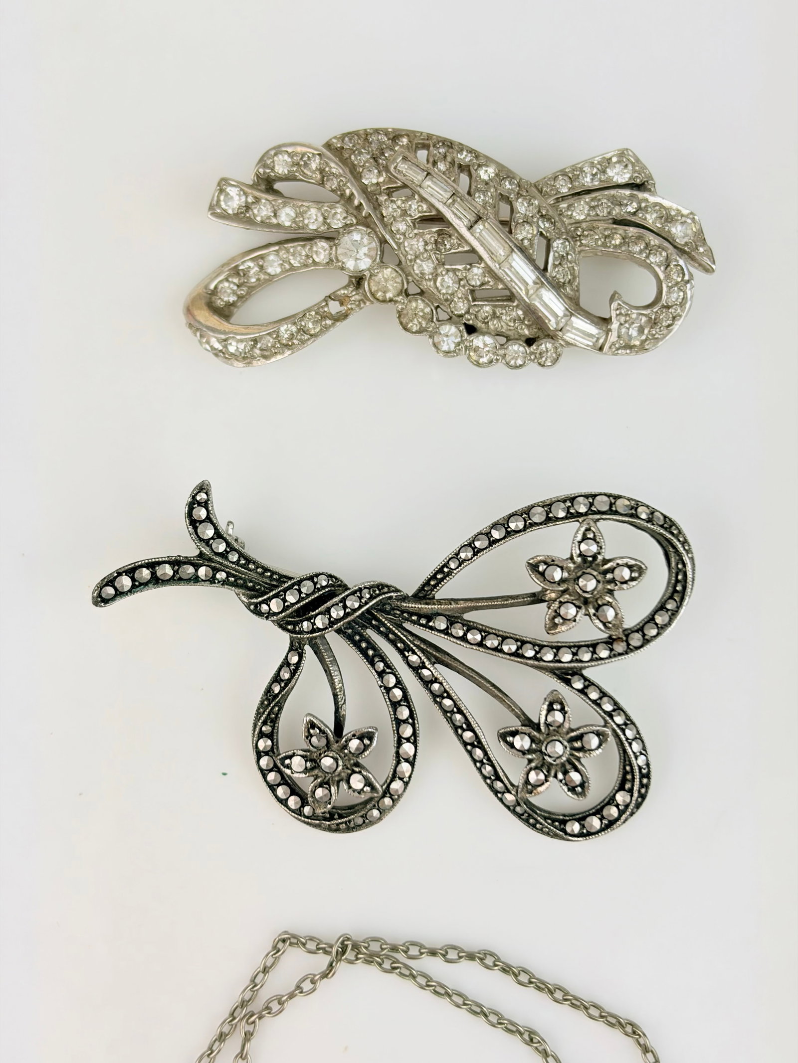 Mixed lot - Silver Marcasite and Paste Jewellery - 4