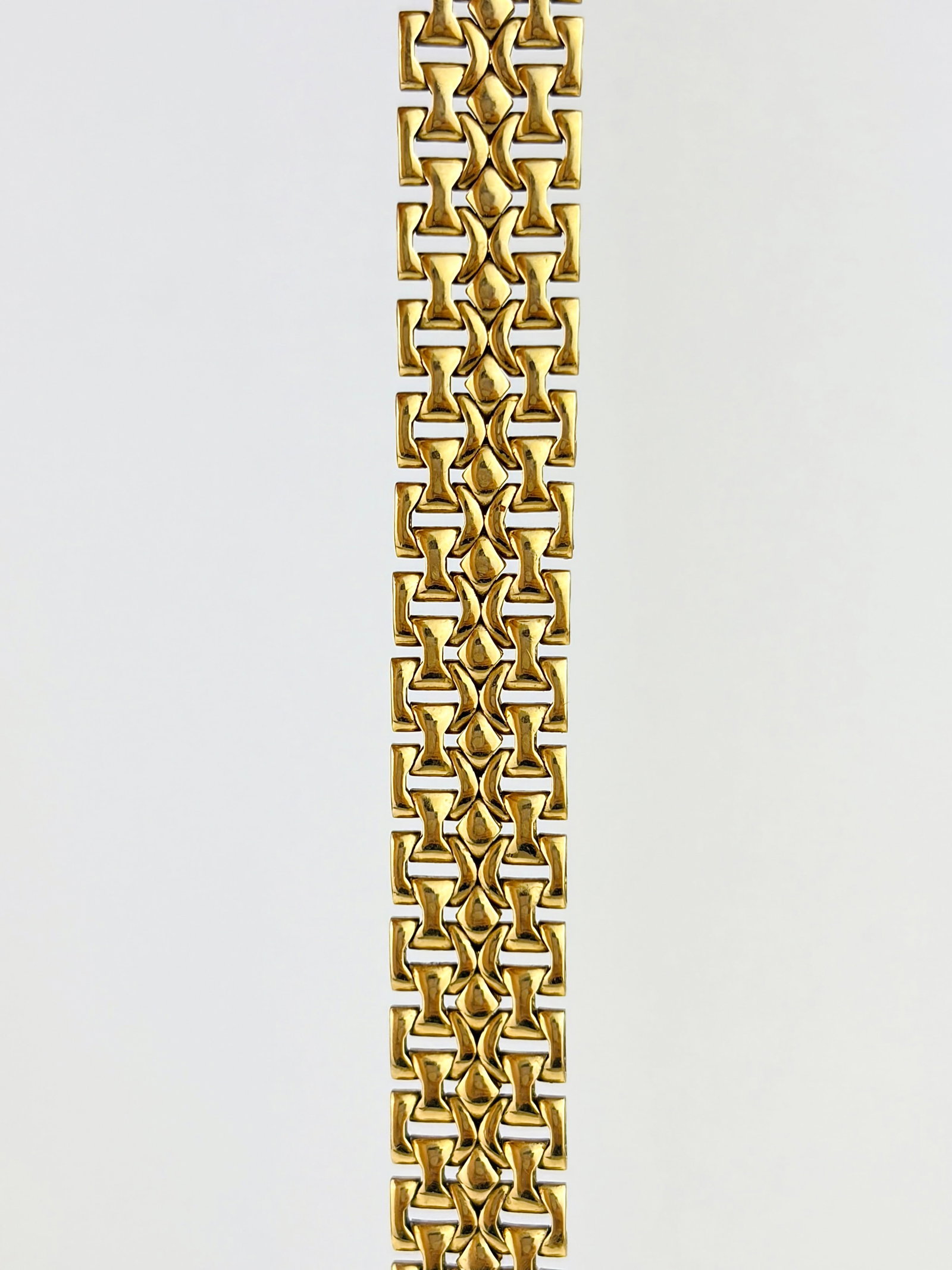 VINTAGE 18CT YELLOW GOLD CHUNKY UNIQUE LINK BRACELET (1 of 11)